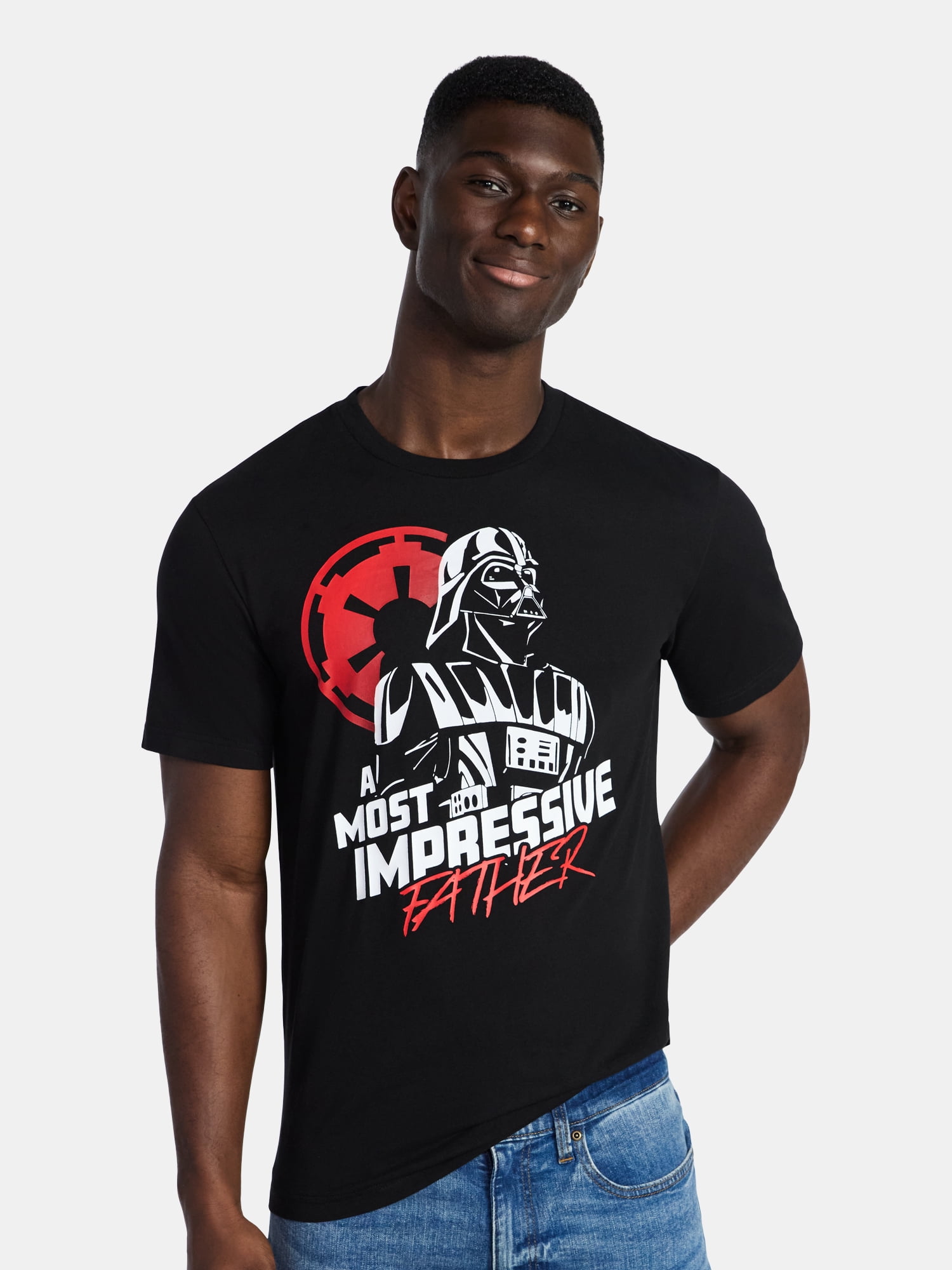 Star Wars Darth Vader Graphic Tee Men's Short Sleeve Crewneck Shirt (Black, XS-5XL) z6pl6