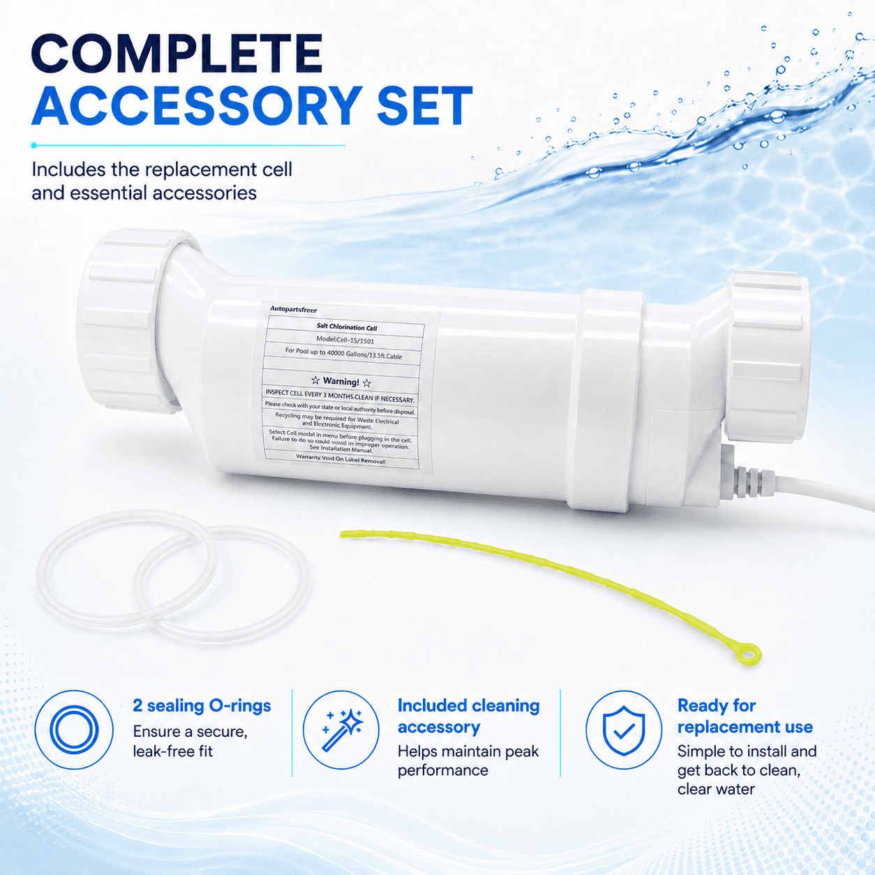 AUTOPARTSFREER Salt Cell Replacement for Hayward Turbo Cell T-CELL-15 (40,000 Gallon Capacity) xtqag