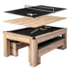 Atomic Hampton 3-in-1 Combo Game Table - Billiards, Ping Pong, and Dining Table (Black, 84.38 in x 47.25 in x 31.5 in) w94v3