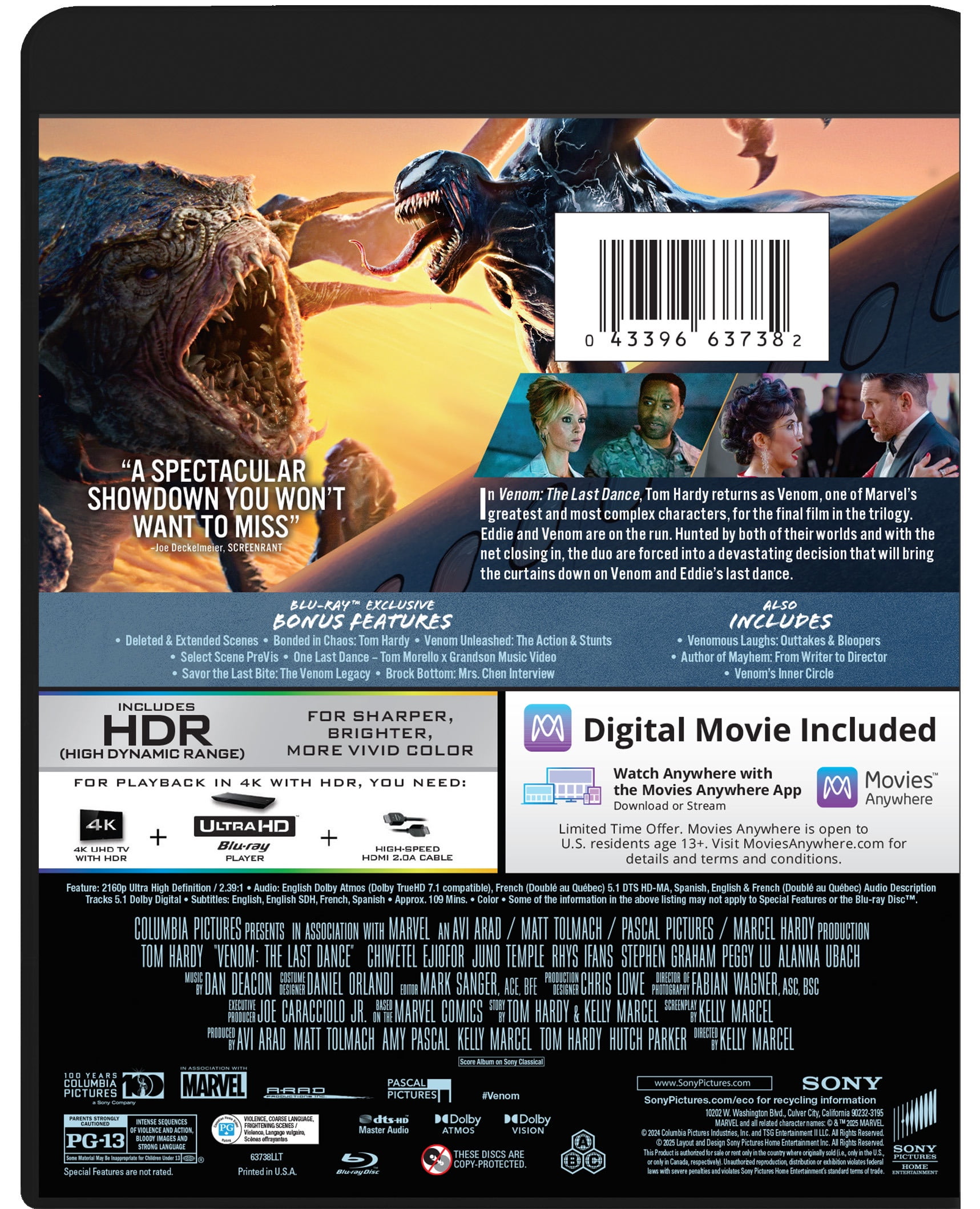 Sony Venom: The Last Dance (4K Ultra HD + Blu-ray + Digital Copy) ufc6a - Image 5