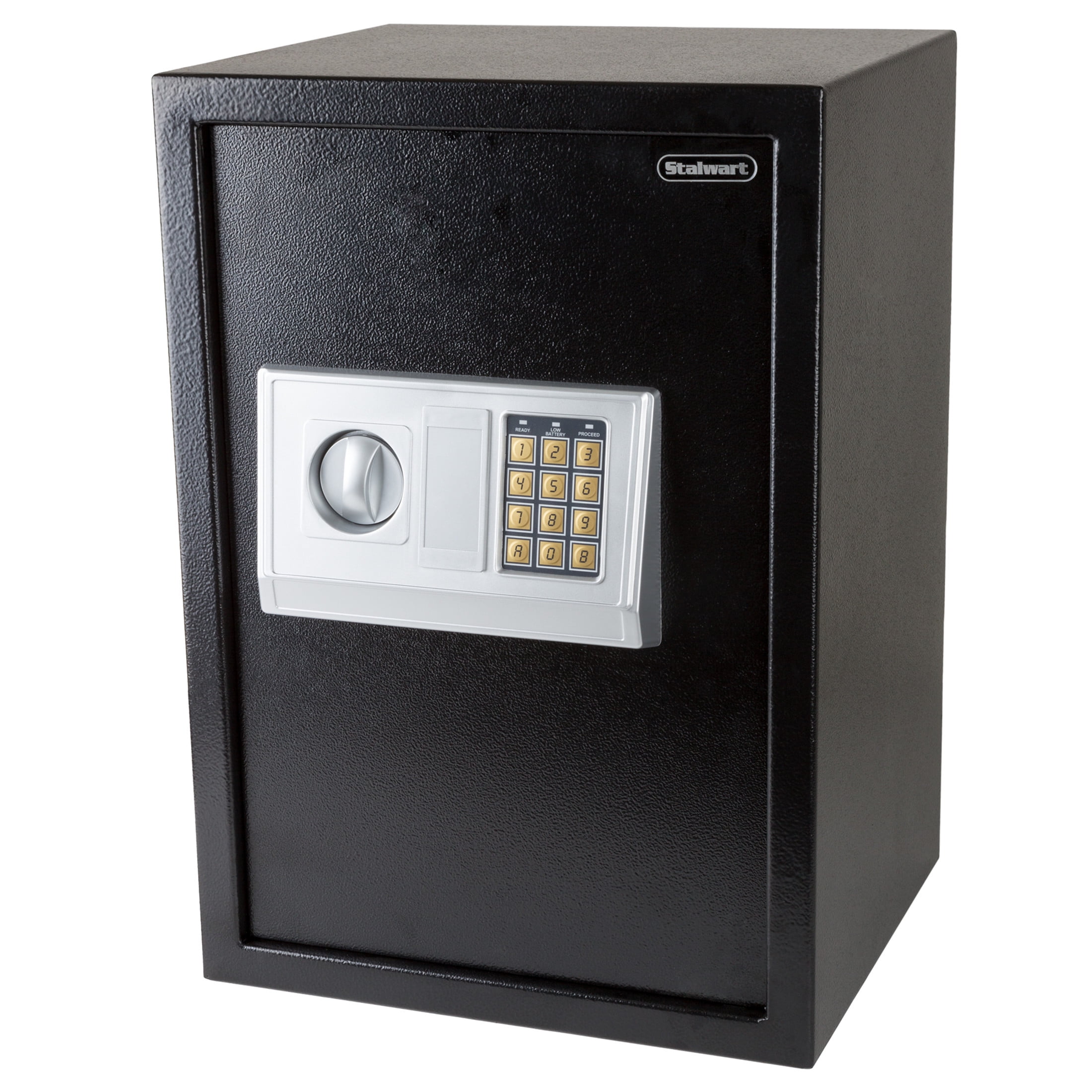 Stalwart Steel Digital Security Safe with LED Keypad and Emergency Override Keys (Black, 13.5 in x 12 in x 19.75 in) e4sbq