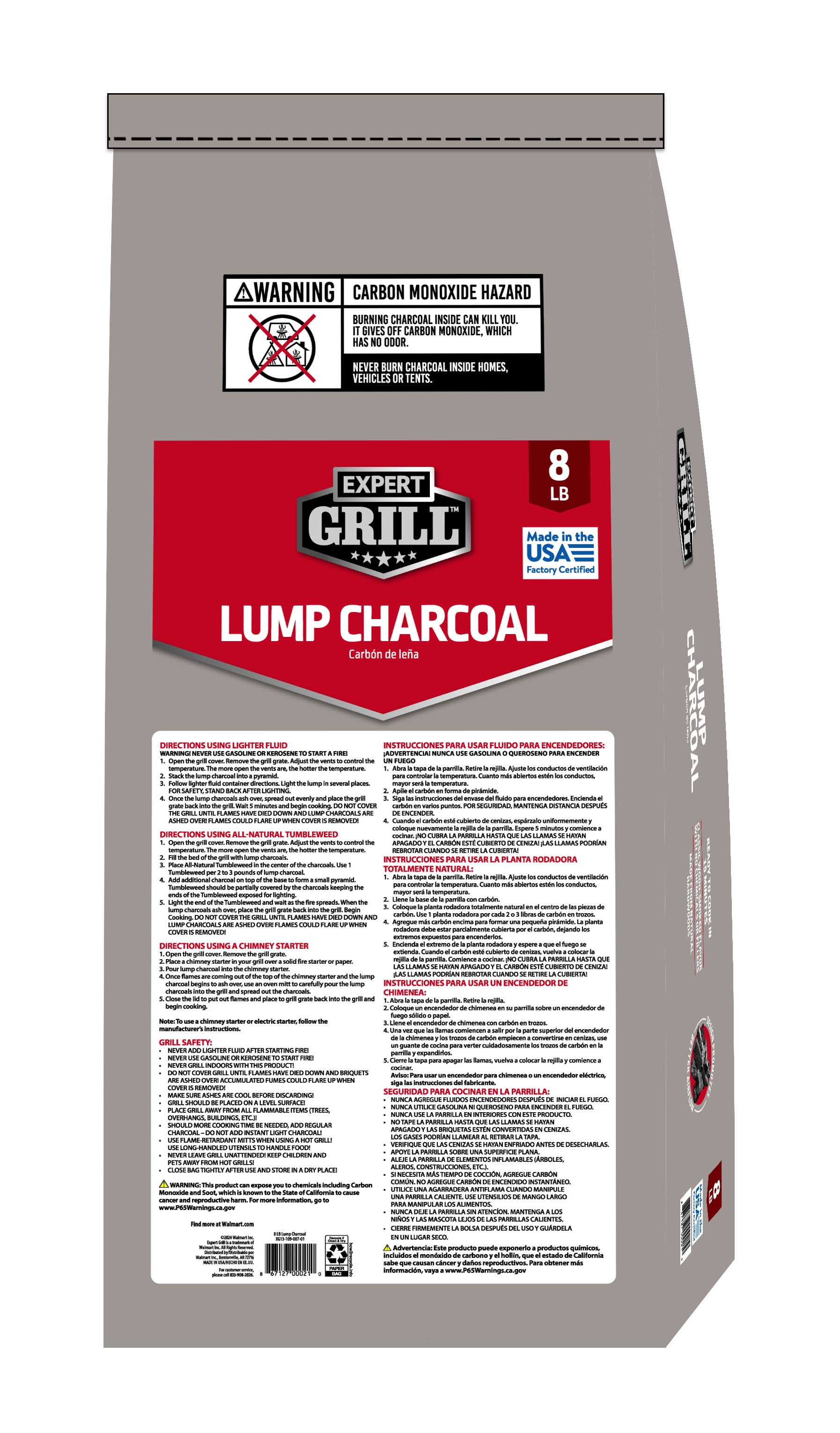 Expert Grill All-Natural Hardwood Lump Charcoal (8 lb) eyyip