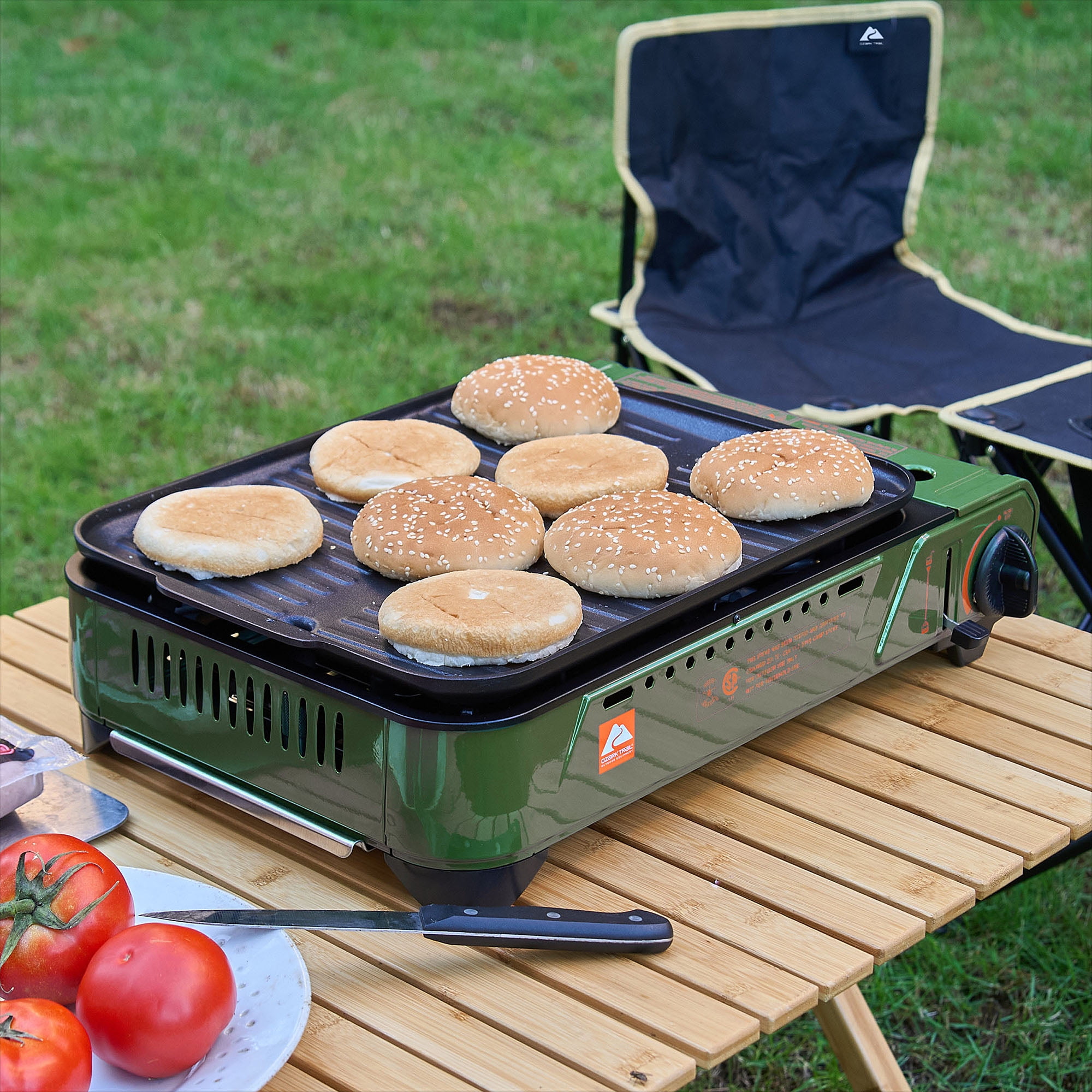 Ozark Trail 1-Burner Portable Butane Outdoor Griddle (161 sq in Cooking Surface) ctk1q