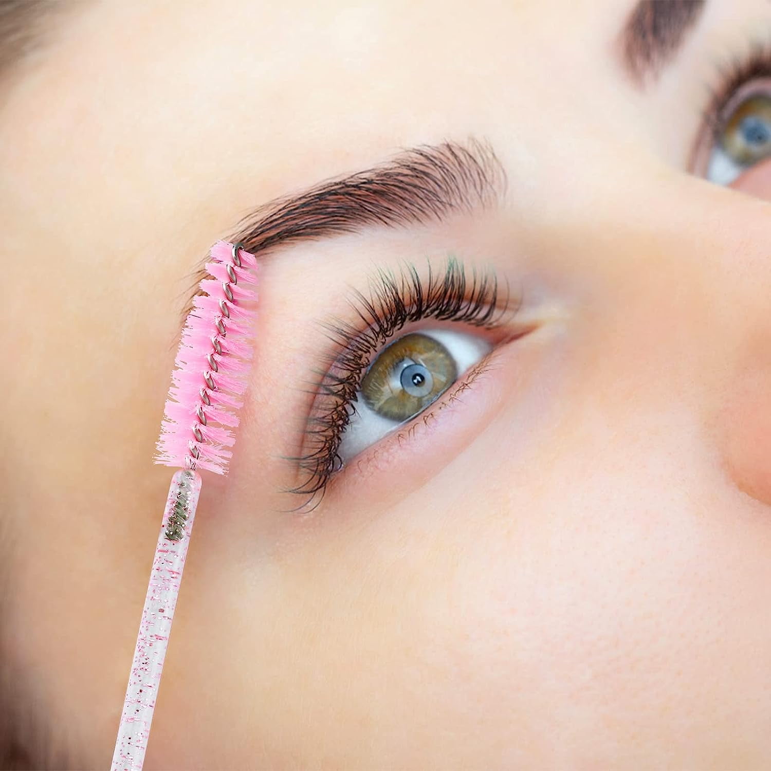 Dockapa Disposable Eyelash Spoolie Brush Set (Pink, 100 Count) 0qlwi