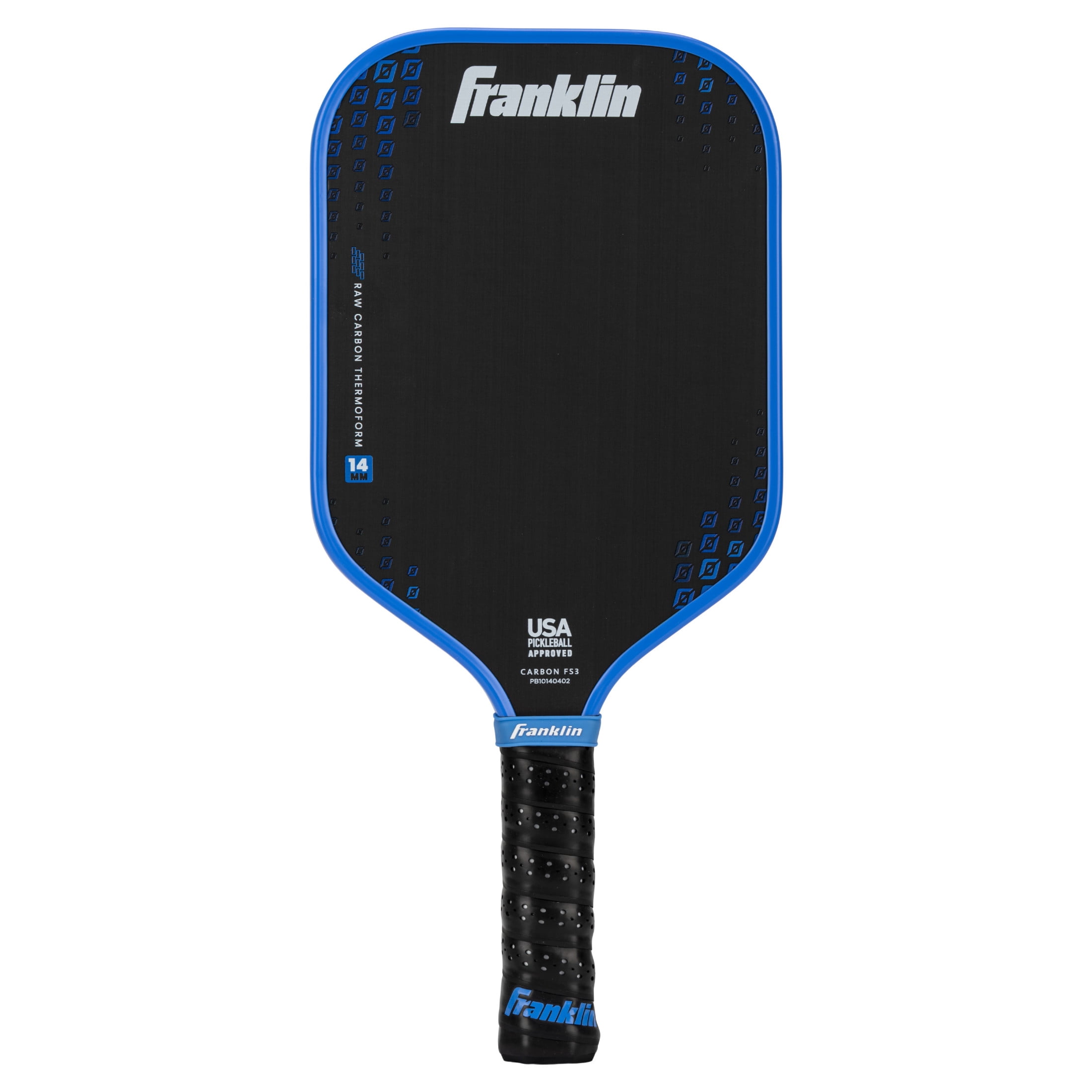 Franklin Sports Pro Pickleball Paddle, Carbon Fiber Surface, USAP Approved (Black/Blue, 8 oz) 0dkxd