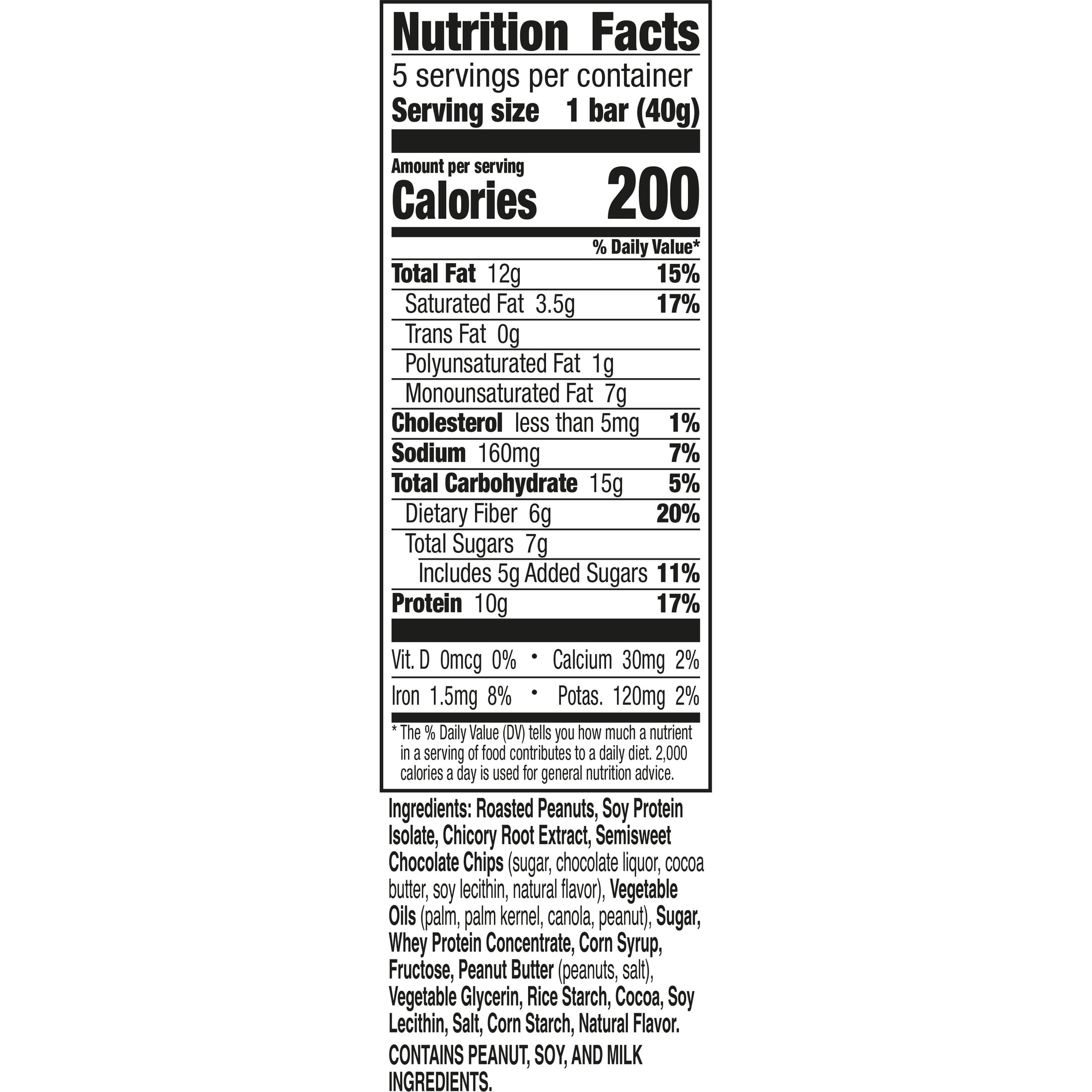 Nature Valley Protein Chewy Snack Bars, Peanut Butter Dark Chocolate (5 Bars, 7.1 oz) yl0fi