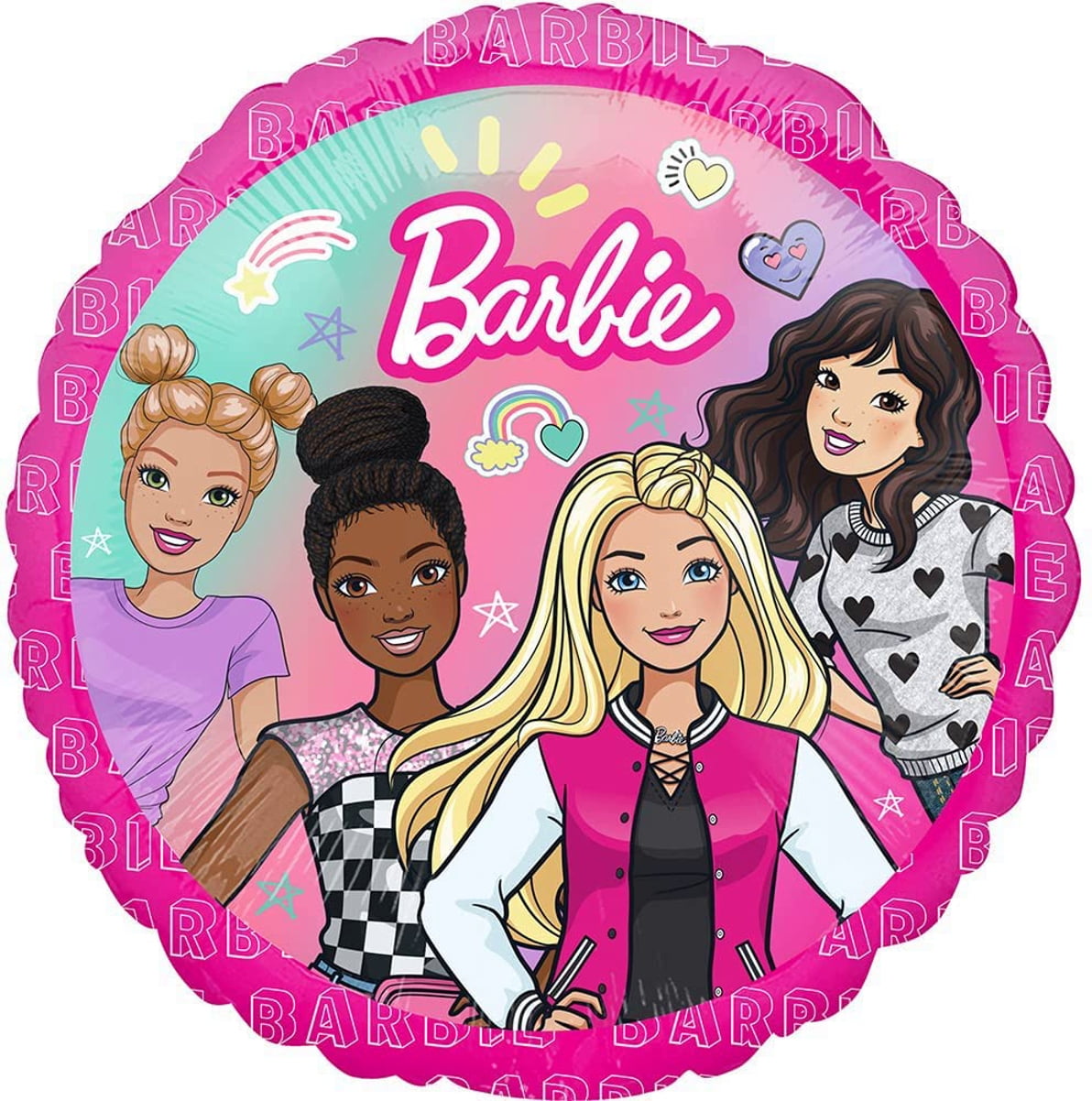 Anagram Barbie Sparkle 5th Birthday Party Balloon Bouquet Decoration Set (Multi-Color, 7-Piece) b0fr9