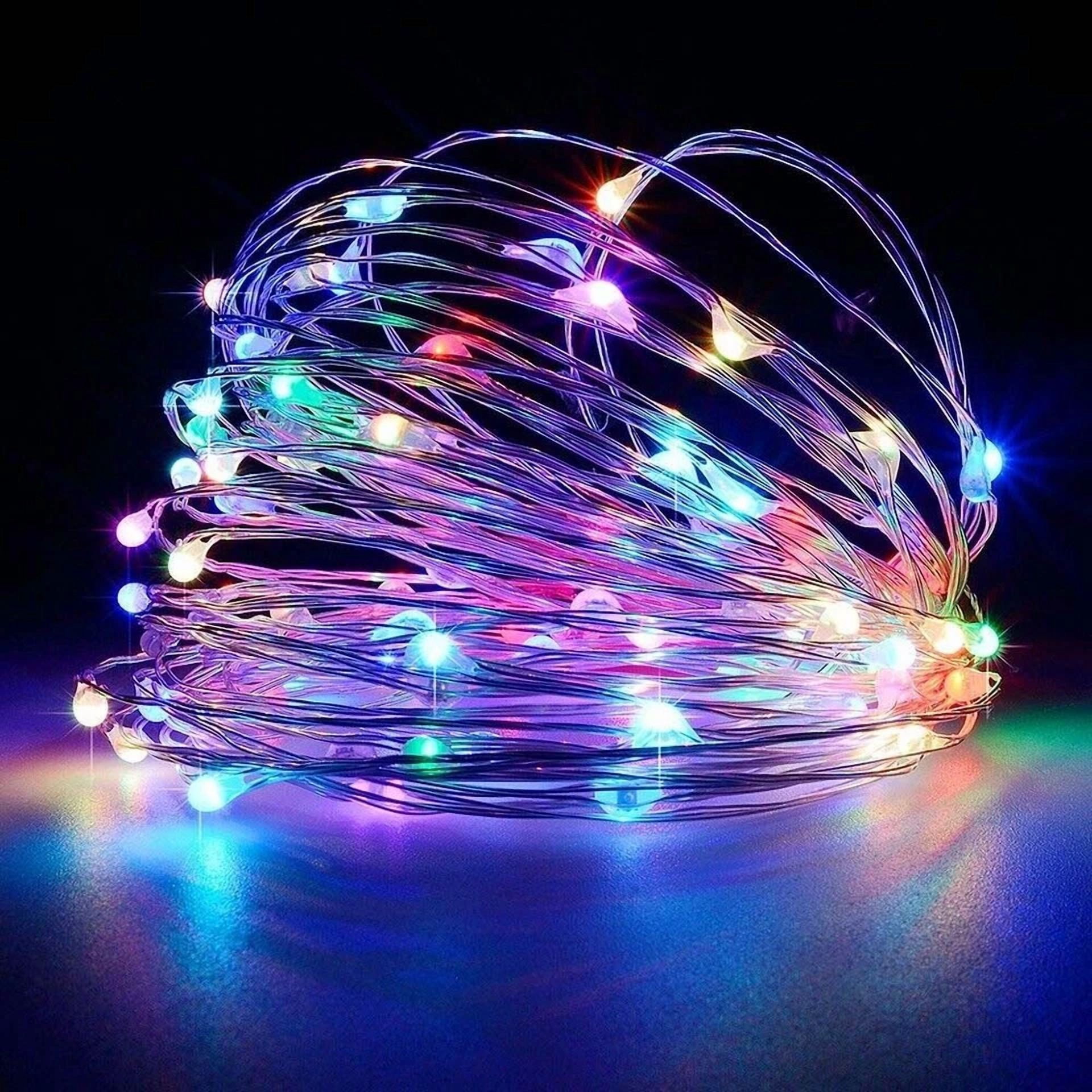 VAULT Solar String Lights LED Waterproof Copper Wire for Garden Patio and Holiday Decor (33 ft) drt9x