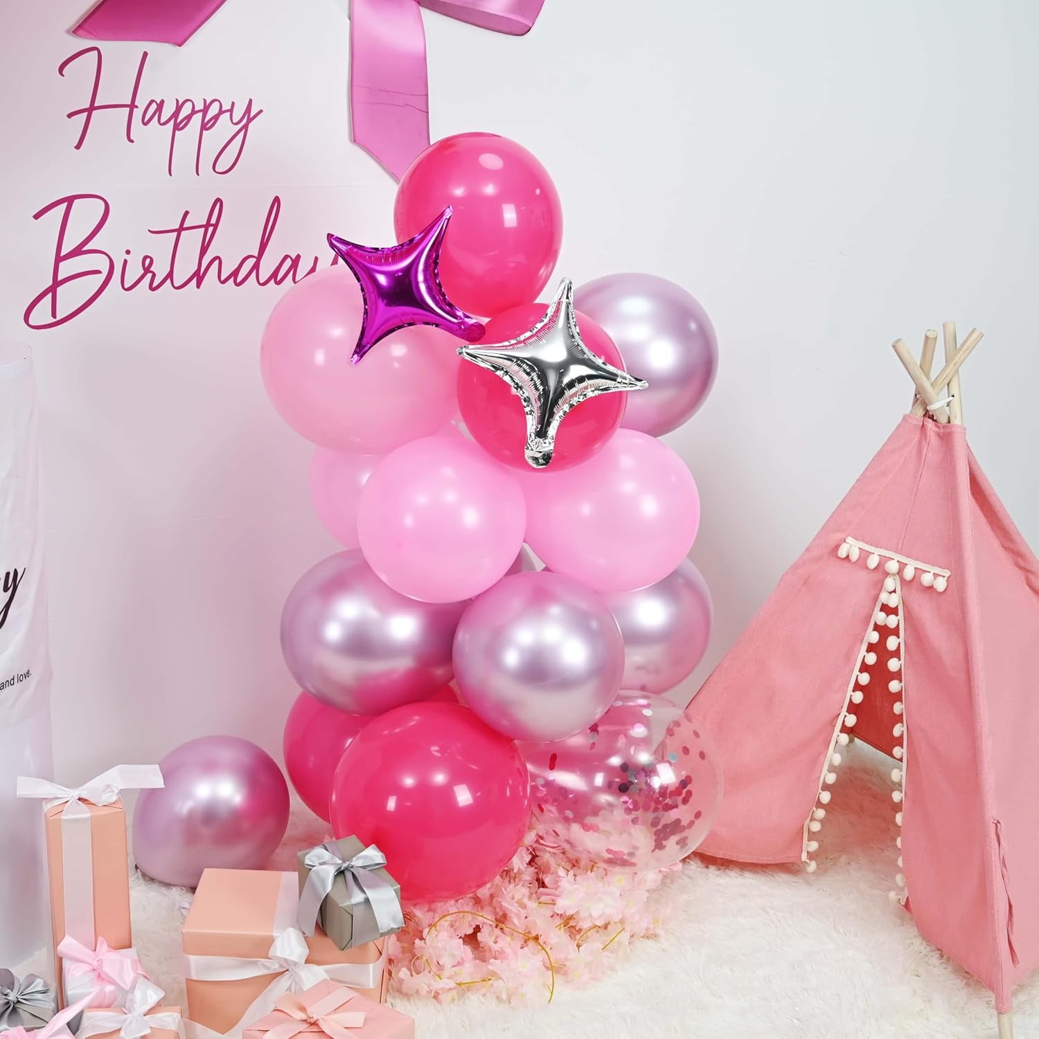 Party Decor Pink Balloon Garland Arch Kit (108 Pack) y709l