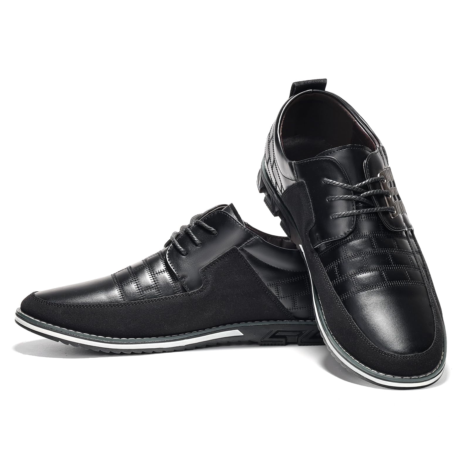 IXV Mens Leather Oxford Dress Shoes (Black, 10 US) on7kk