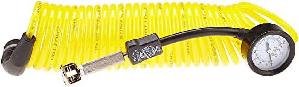 VIAIR 100 PSI 5-in-1 Tire Deflator and Inflator Gauge (Yellow, 1 Pack) v08kf