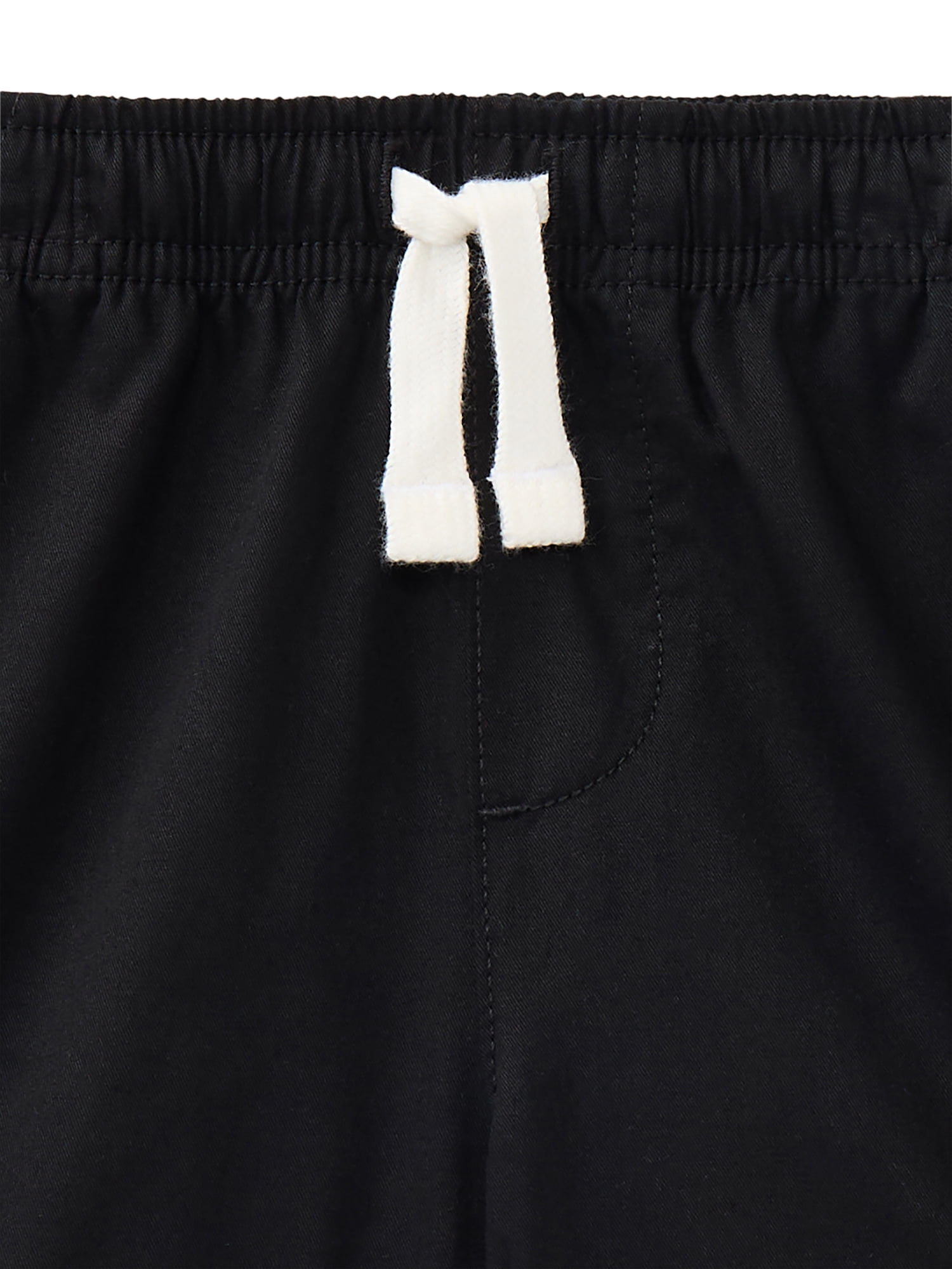 Wonder Nation Toddler Boys Cotton Woven Shorts (Black, 5T) 1ez81