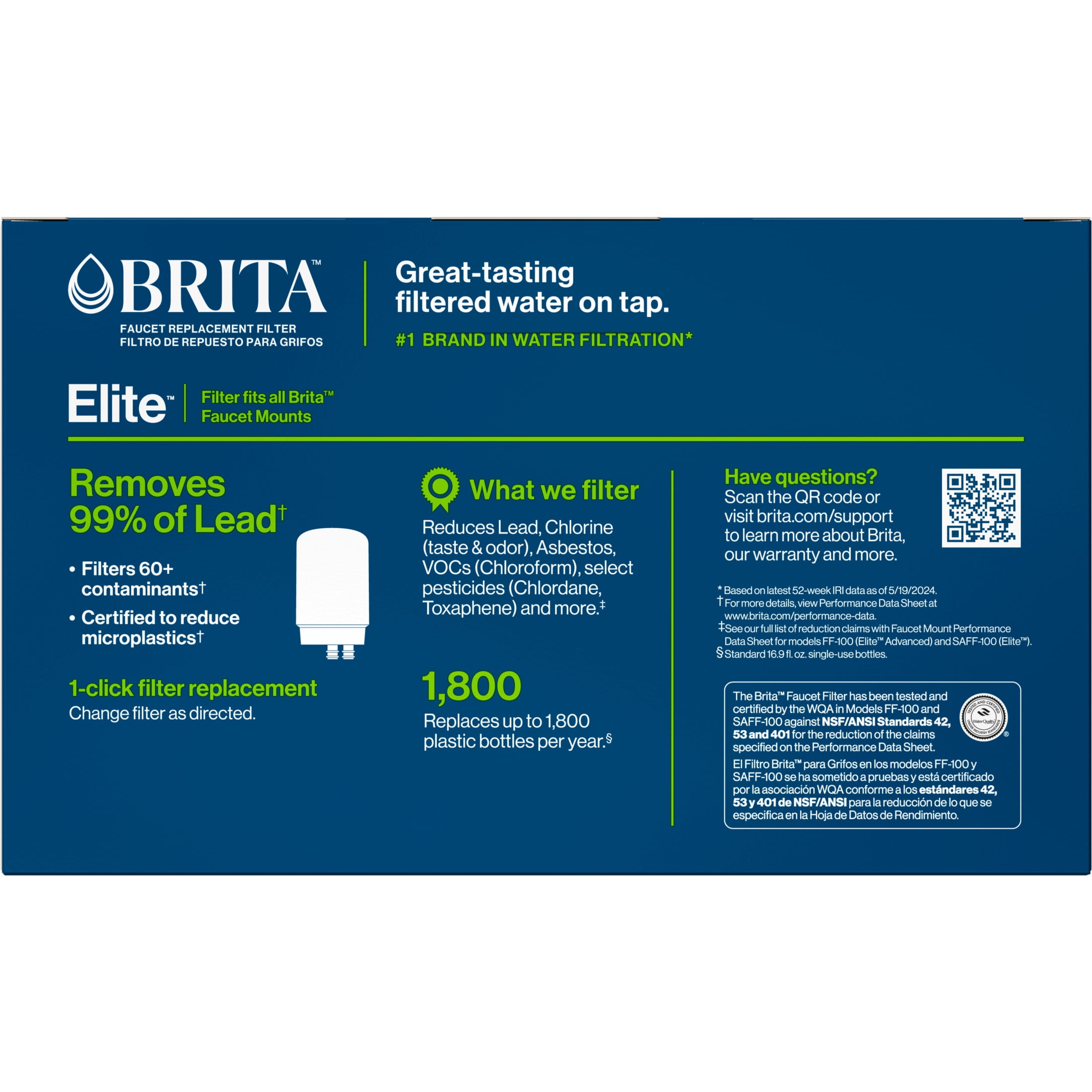 Brita Elite Faucet Water Filter Replacement Cartridges (Chrome, 3 Pack) vkslp
