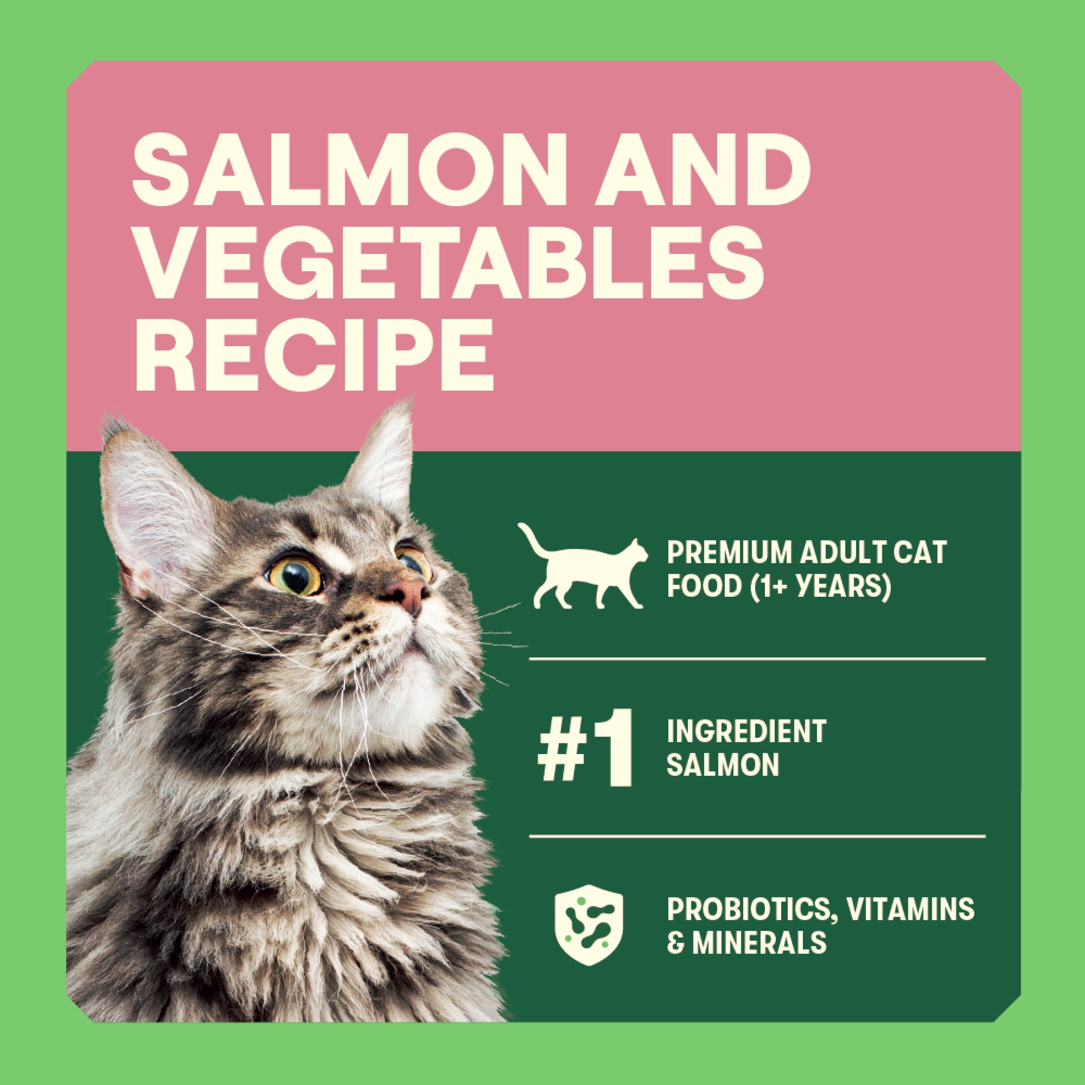 Goodlands Salmon & Vegetable Recipe Dry Adult Cat Food with Probiotics (7 lb) 8nkk3