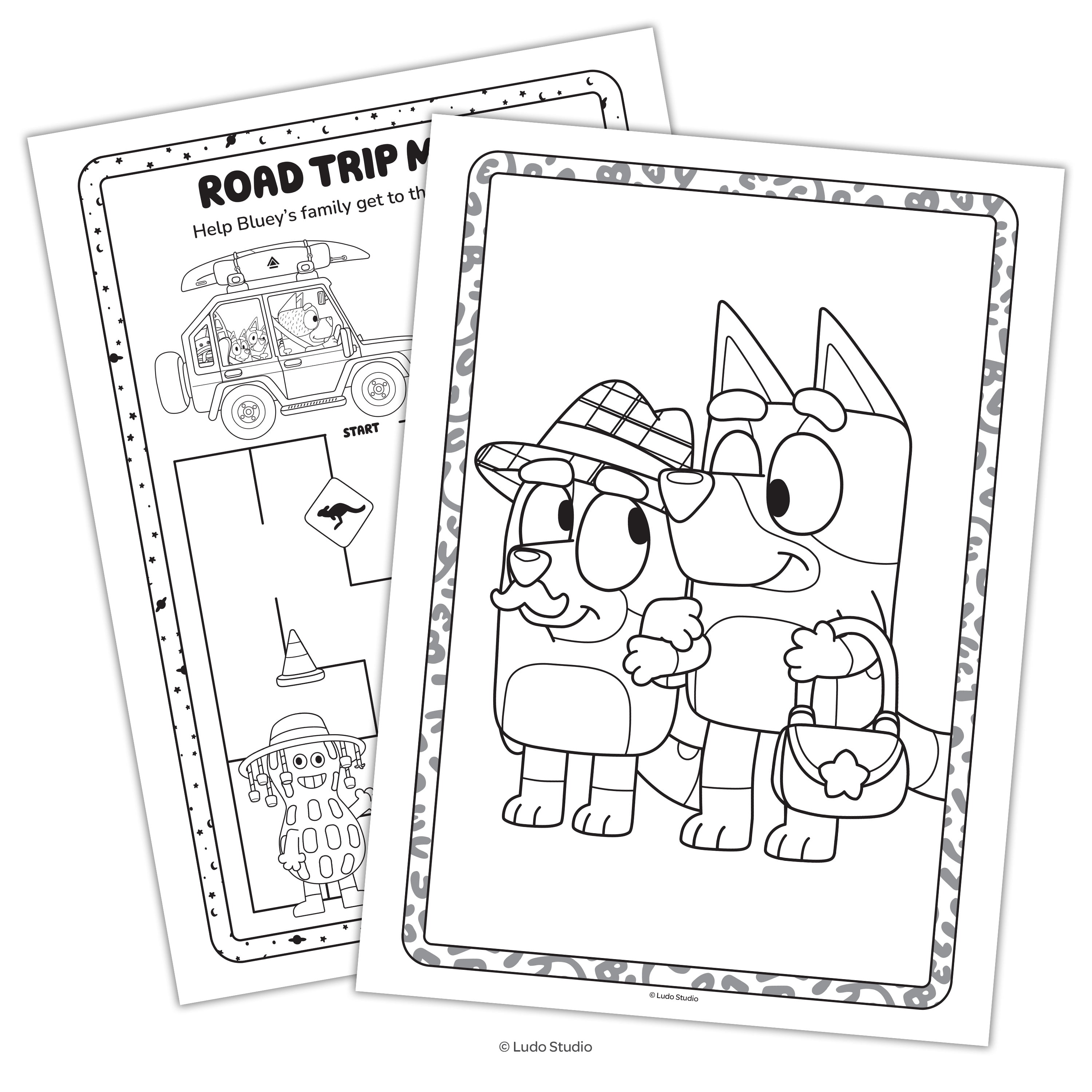 Bluey Jumbo Coloring Book by Bendon, Activity Book for Kids (64 Pages, 10.75 in x 7.75 in) avtgr