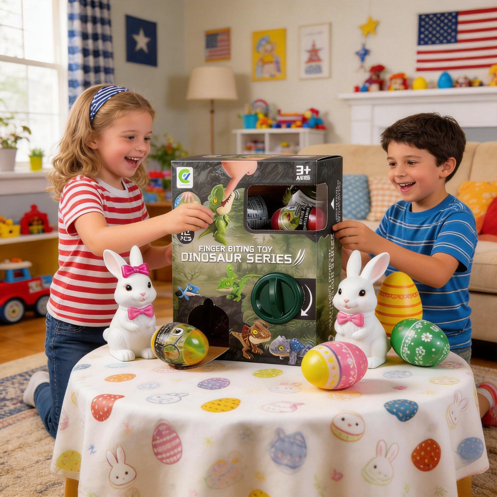 HNZENBW Dinosaur Egg Gachapon Toy Set with Biteable Fingertip Figures (Green, 12 Piece Set) mj3iq