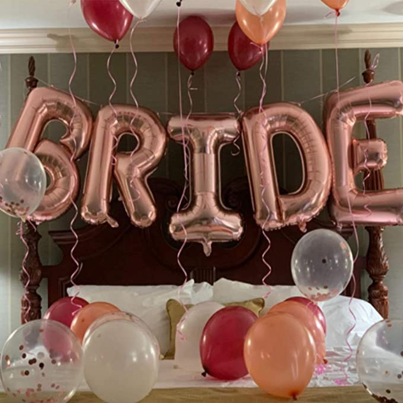 YD Wholesale Bride To Be Letter Foil Balloon Set for Wedding Decoration (Rose Gold, 32 in) bvp4m