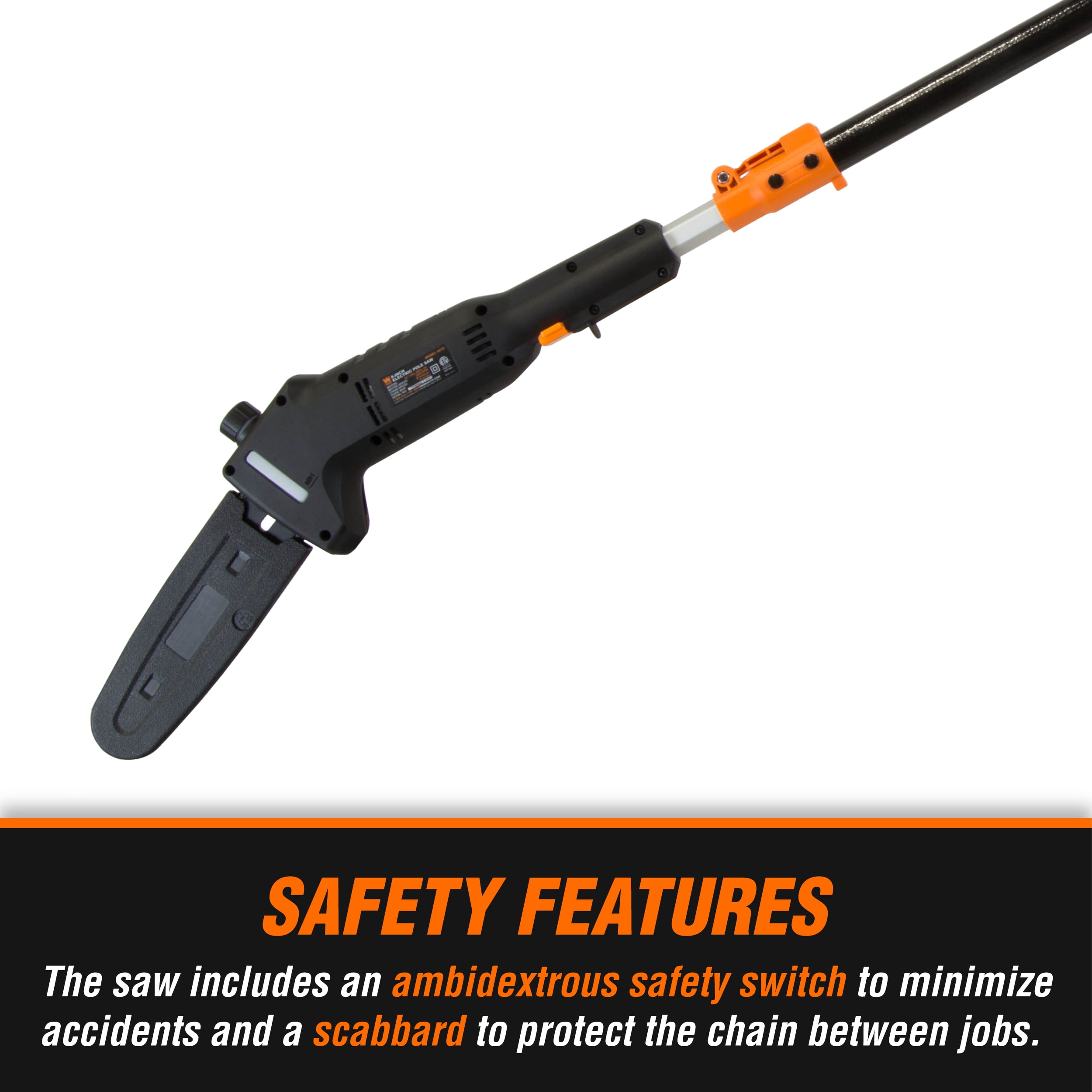 WEN 6-Amp 8-Inch Electric Pole Saw (Adjustable 5.3 ft to 7.3 ft Reach) tf8gl