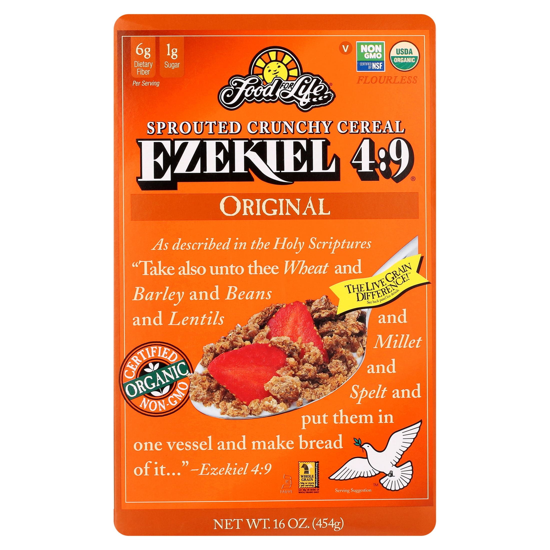 Food for Life Ezekiel 4:9 Sprouted Whole Grain Organic Cereal (Original, 6 Pack, 96 oz) gny9j