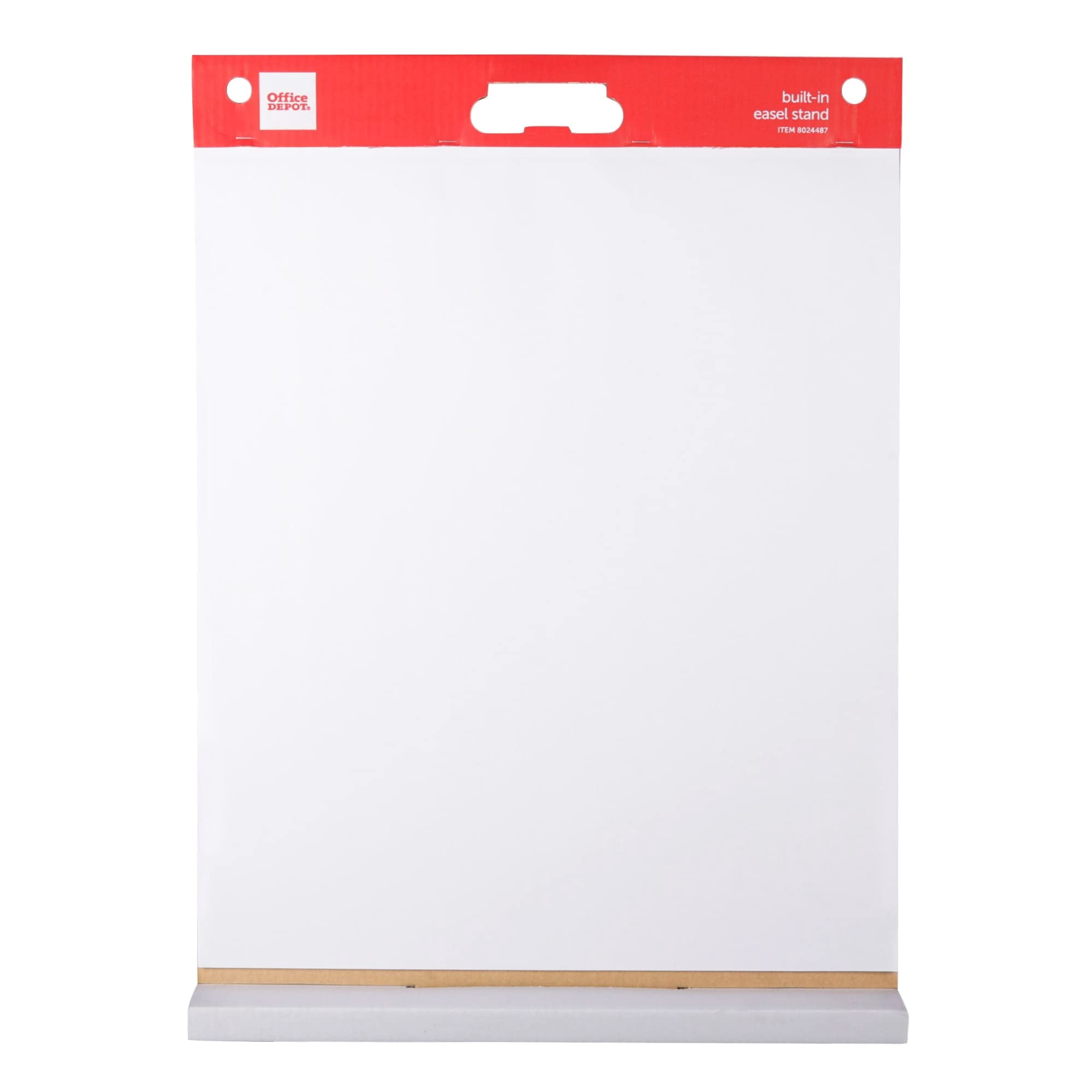 Office Depot Easel Pad Tabletop Presentation Board with Built-In Stand (White, 20 in x 23 in, 25 Sheets) gza4m
