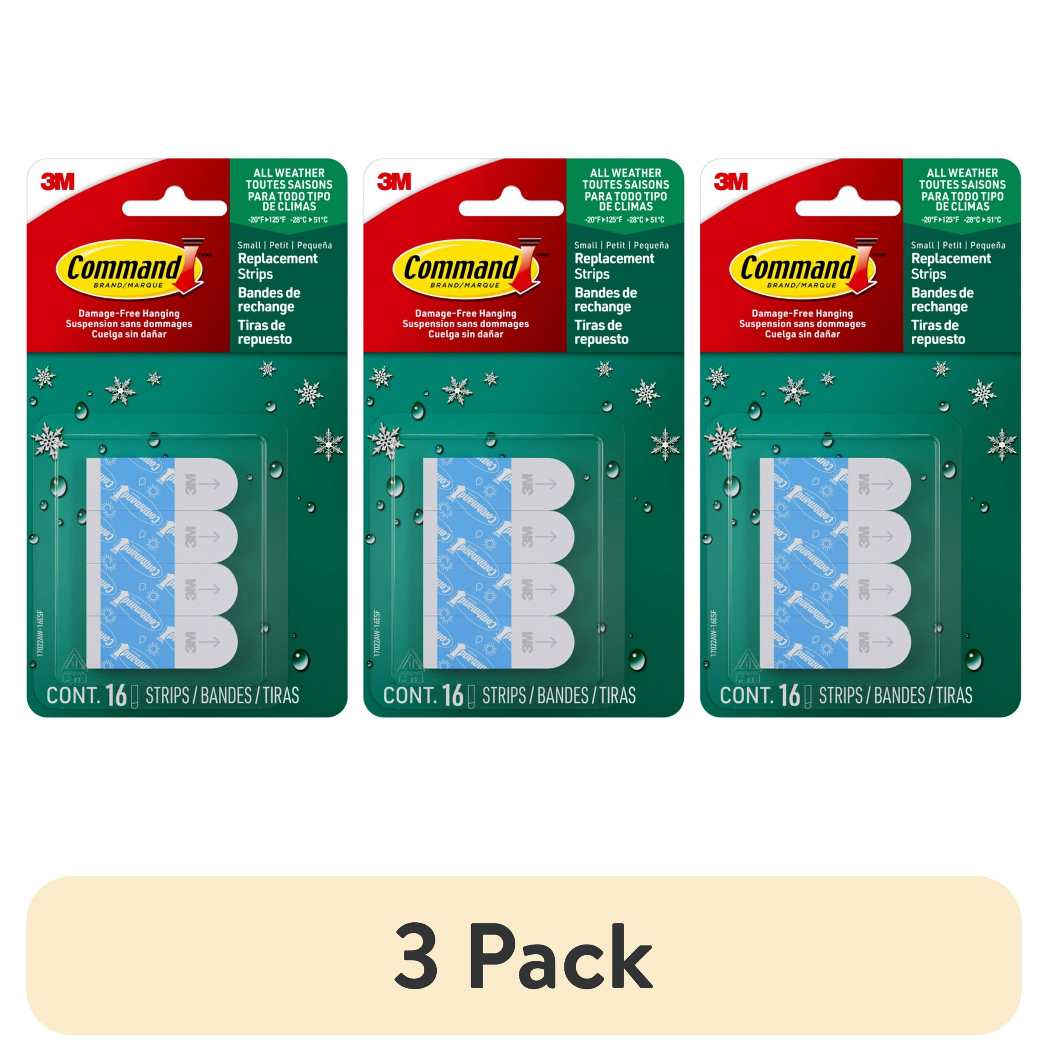 Command Outdoor Foam Strip Refills, Damage-Free Adhesive Strips for Window Hooks (White, Small, 48 Strips Total) t4wog
