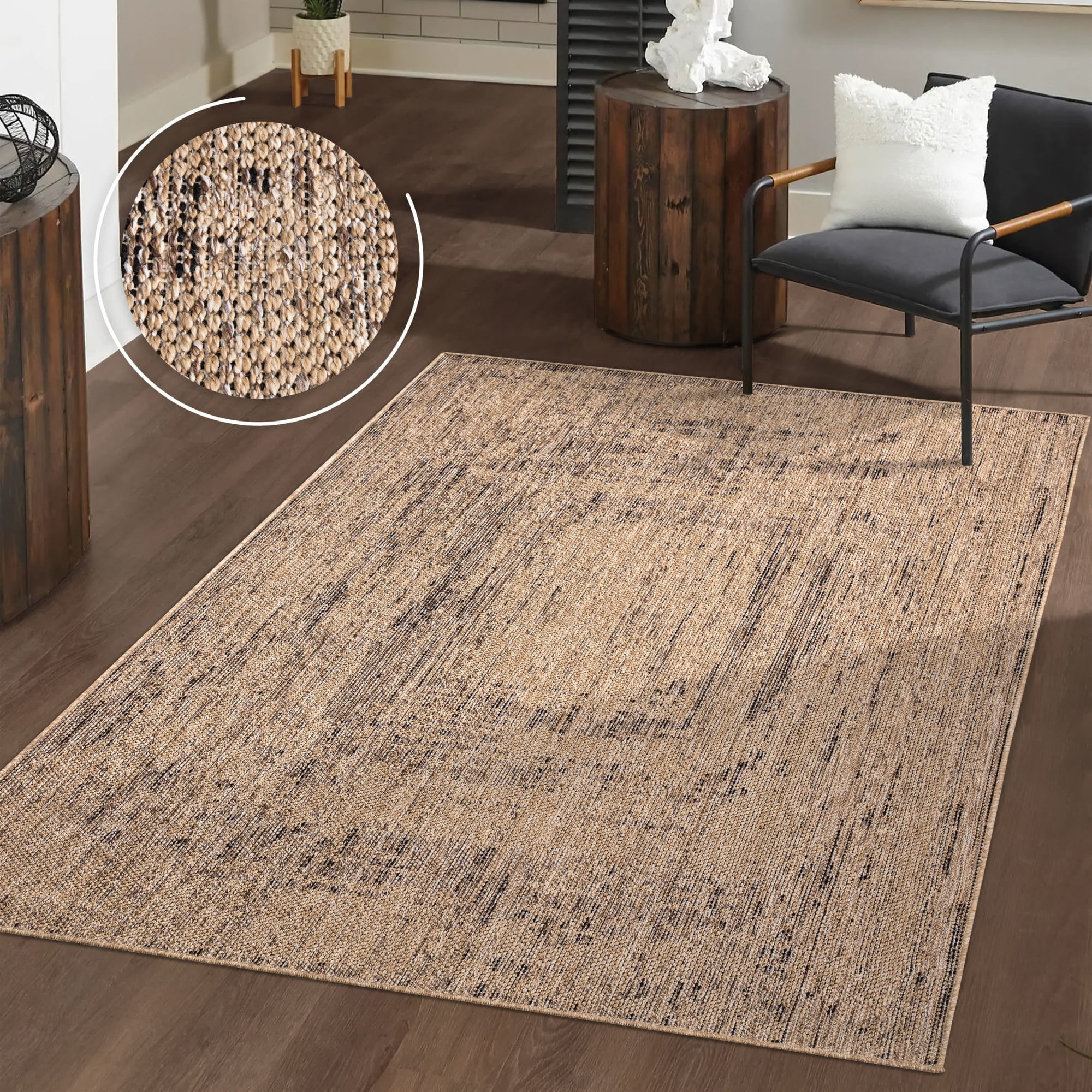 Paco Home Indoor & Outdoor Rug Modern Boho Style (Beige, 31 in x 59 in) 4jsbm