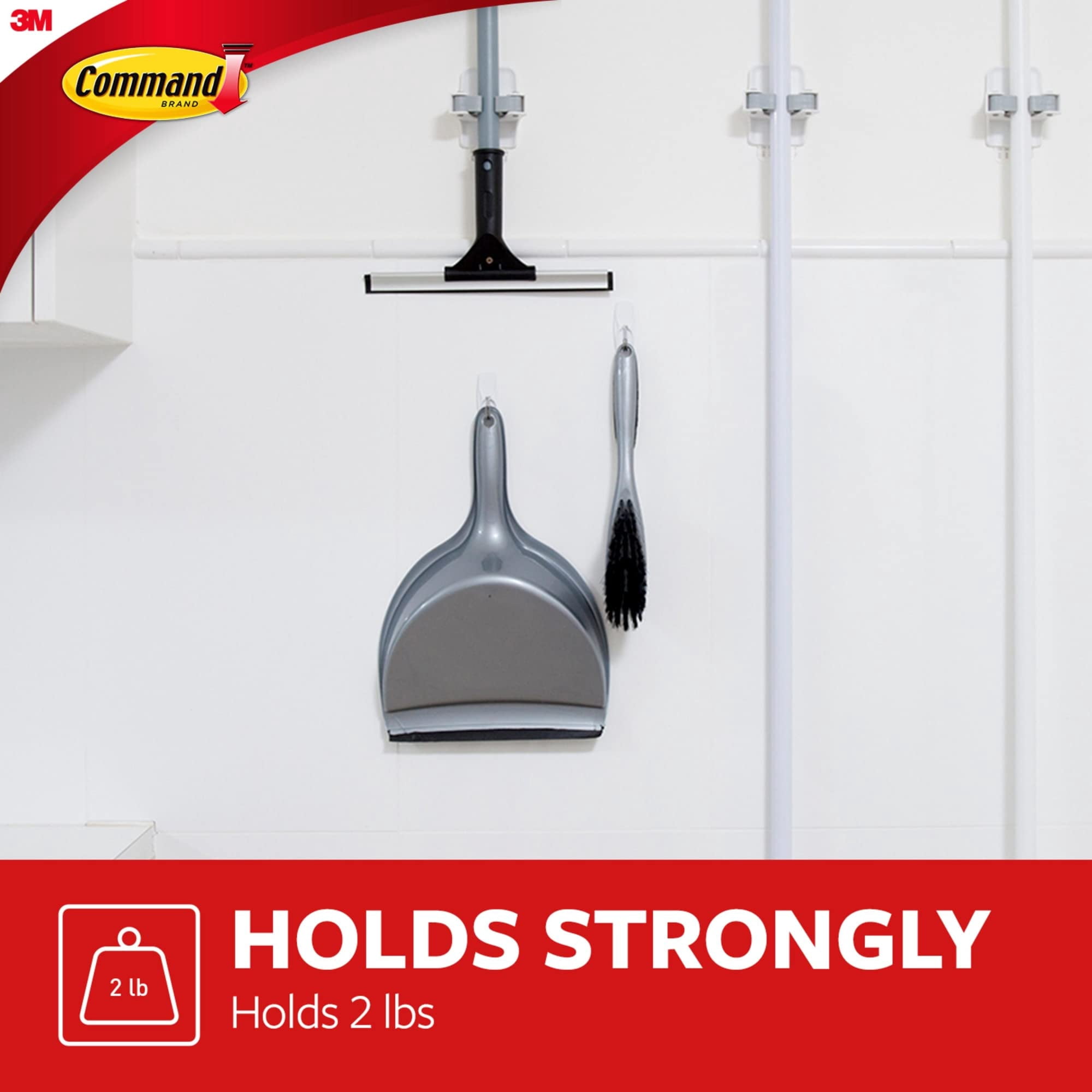 Command Medium Wire Hooks, Damage-Free Adhesive Wall Hangers for Home and Office (White, 35 Hooks, 40 Strips) es4lp