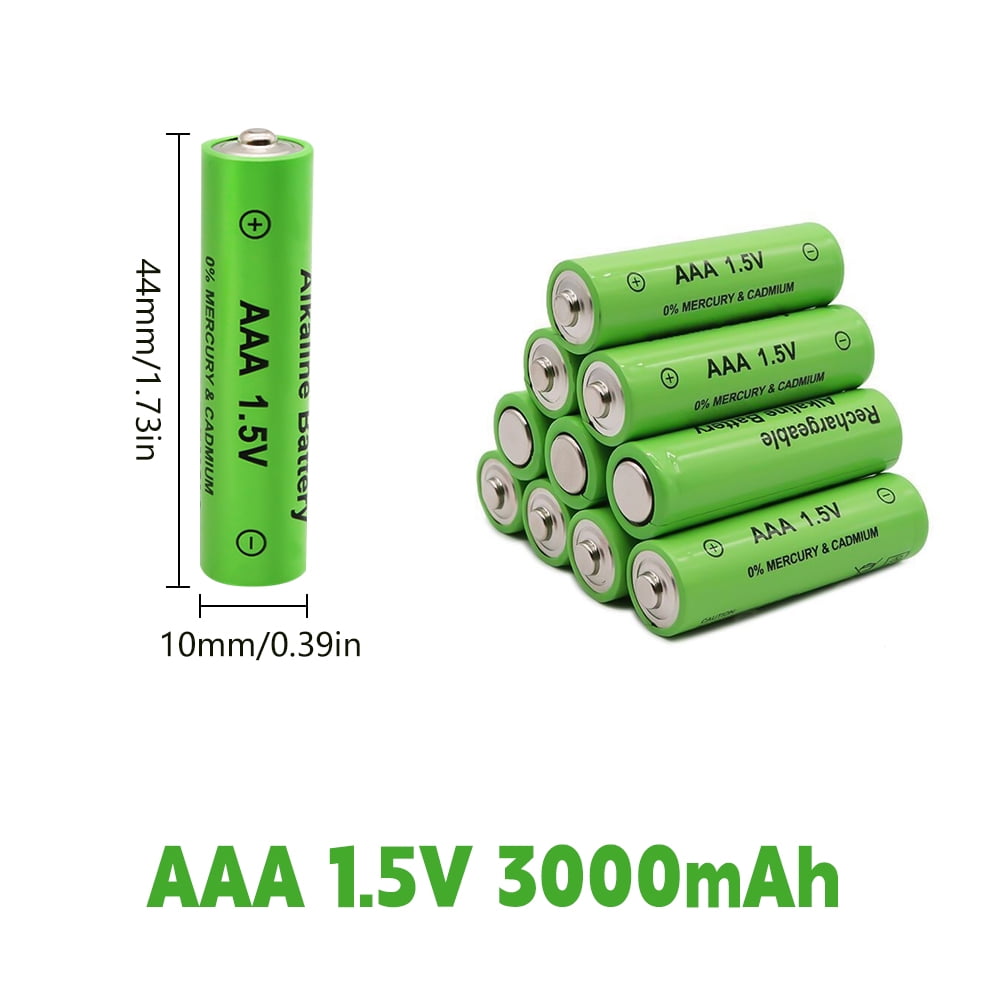 Zengest AAA Rechargeable Batteries (16-Pack, 600mAh) High-Capacity Triple A Power Cells for Household Electronics and Solar Lights tmd2z