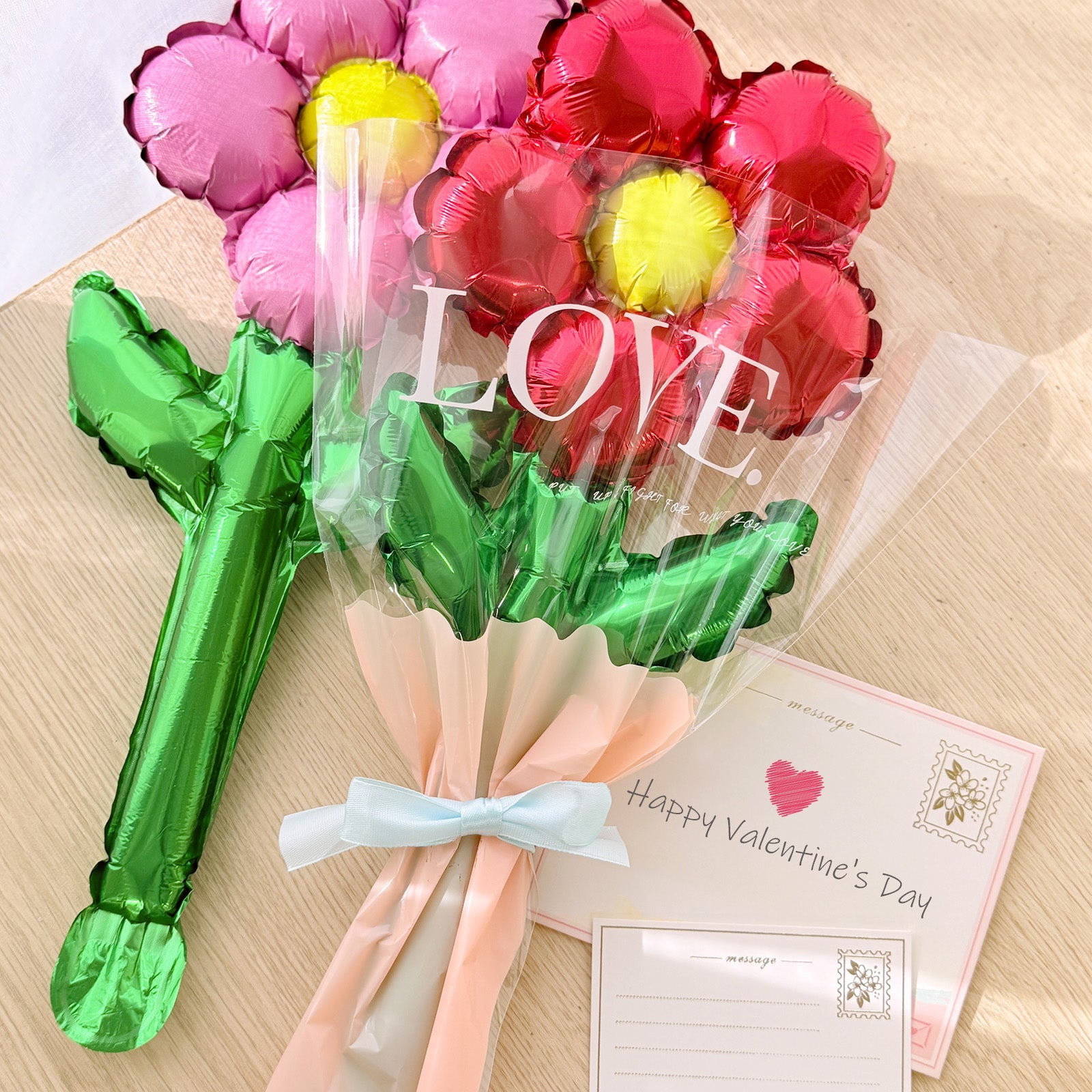 Wrapables Aluminum Foil Flower Balloons for Party Decorations (Multi-Color, 10 Pack, 15.5 in x 6.5 in) lhqji