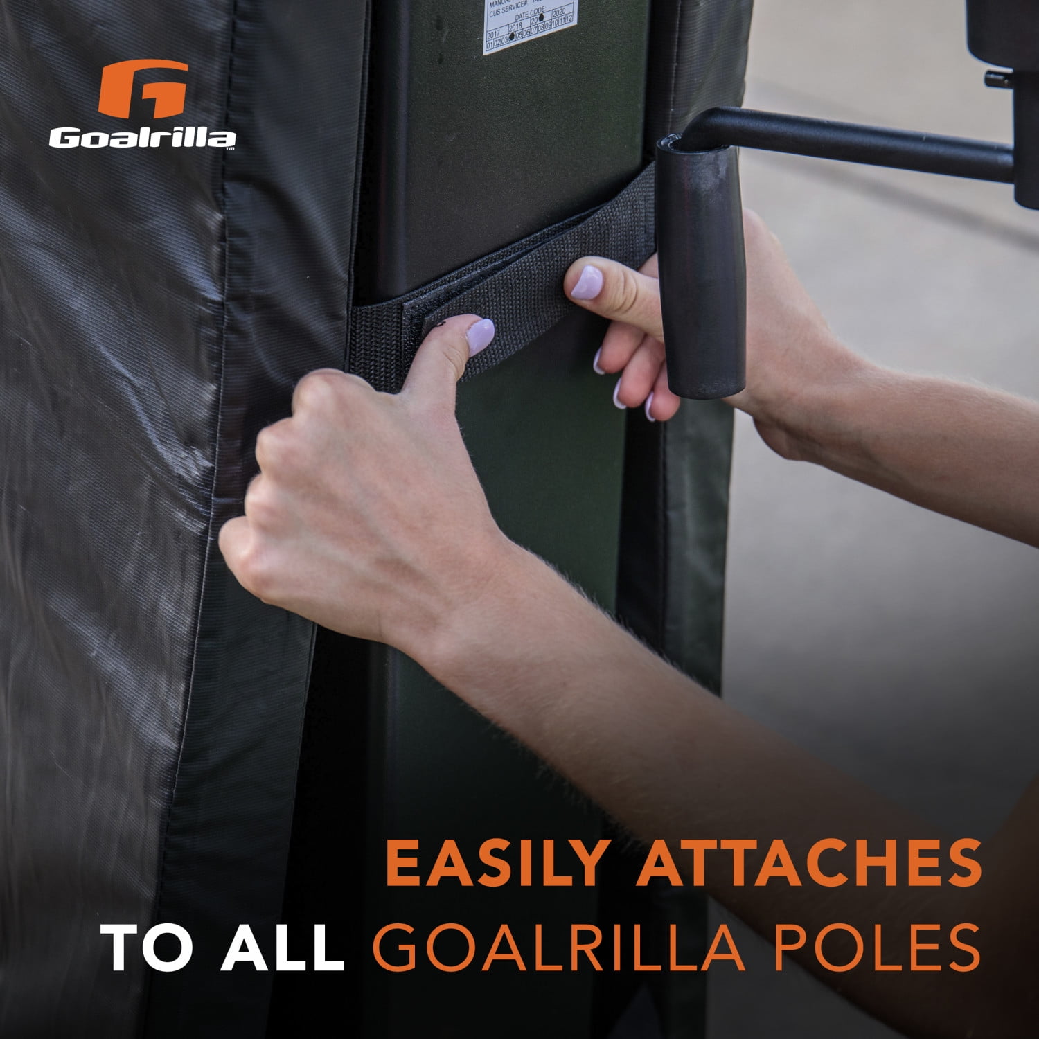 Goalrilla Universal Basketball Pole Pad, Protective All-Weather Safety Cushion (Black, 62 in) hrpr6