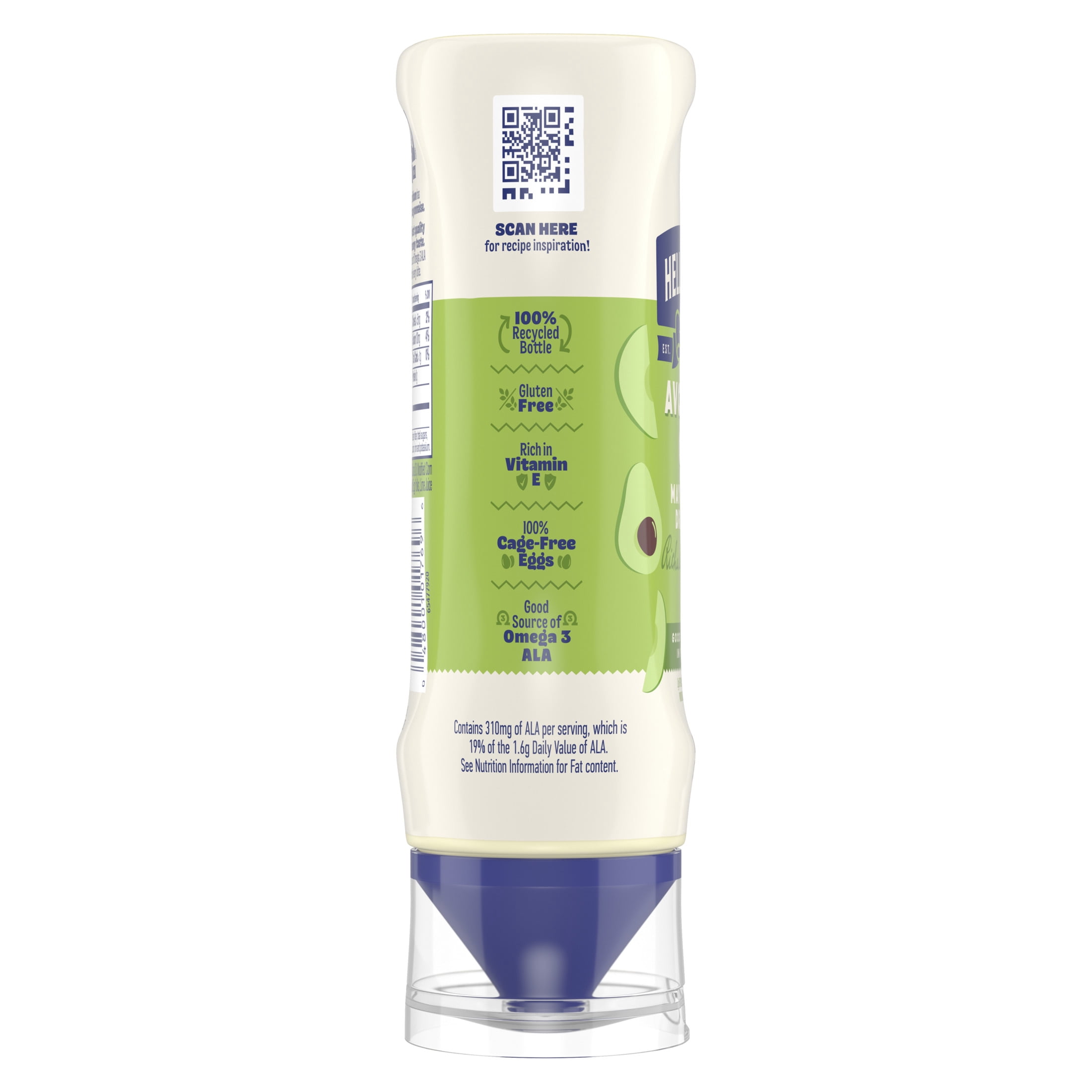 Hellmann's Avocado Oil Mayonnaise Dressing, Creamy Condiment for Sandwiches and Salads (11.5 fl oz) 6lnlf