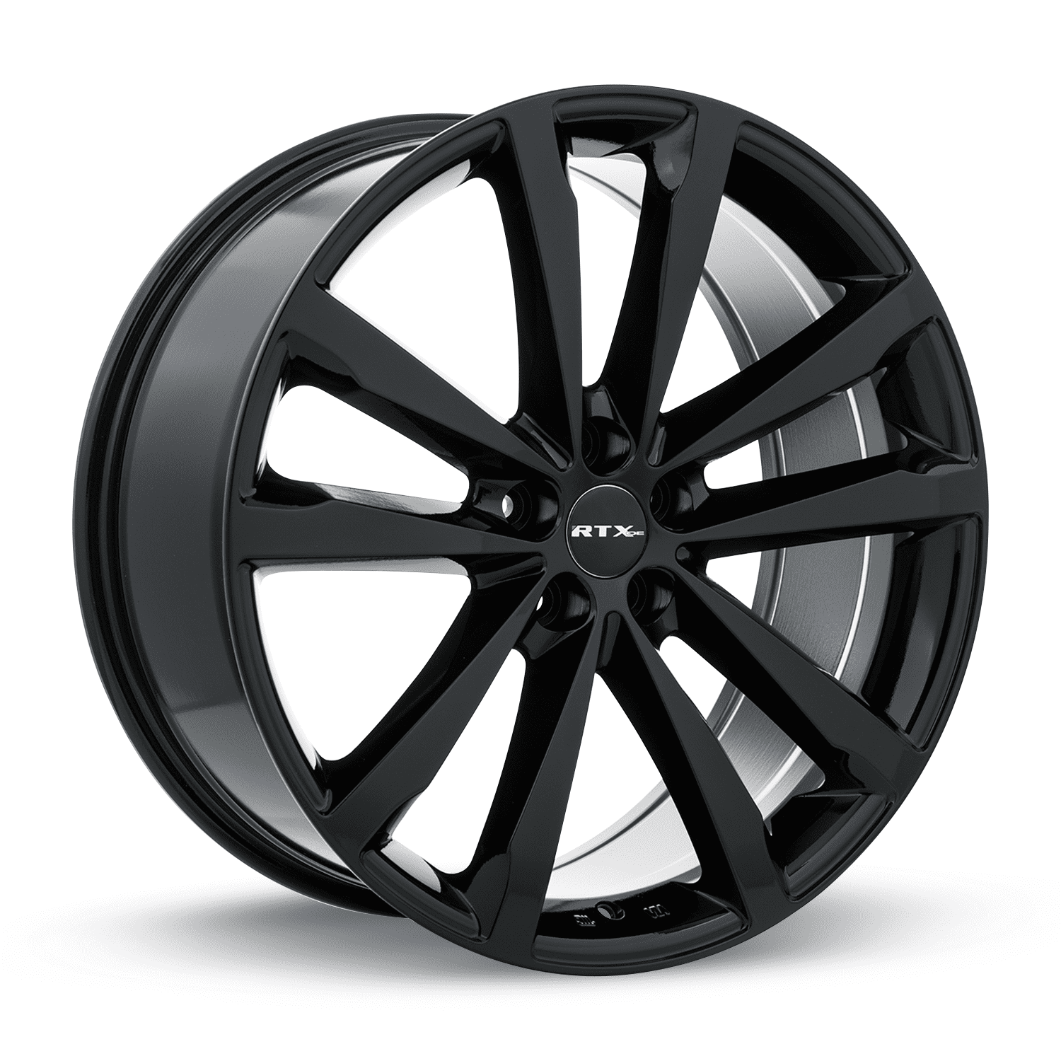 RTX Whitley Gloss Black Wheel (18x8 in, 5x108 Bolt Pattern, 35mm Offset) n6k1r