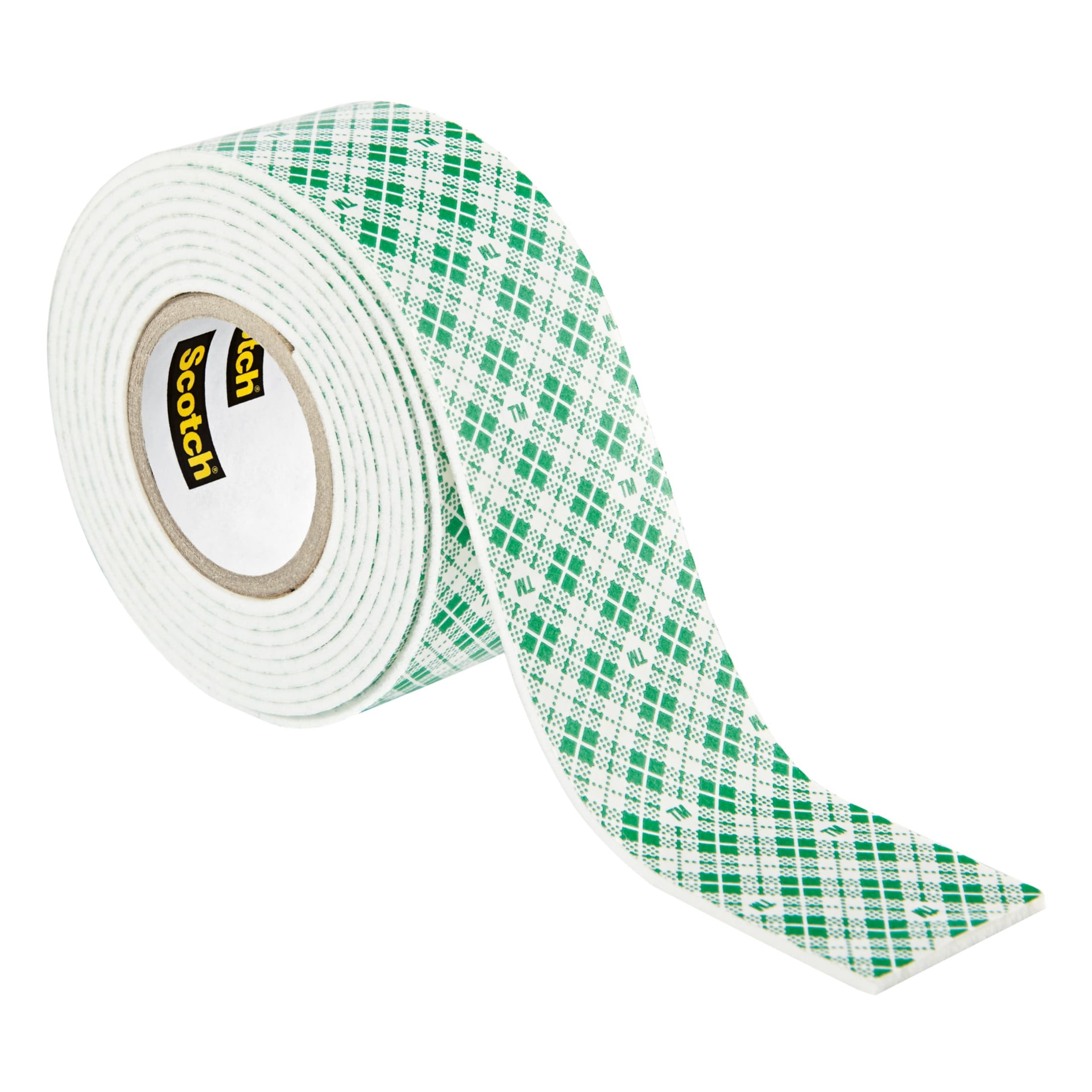 Scotch-Mount Indoor Double-Sided Mounting Tape (White, 1 in x 55 in) a02zm