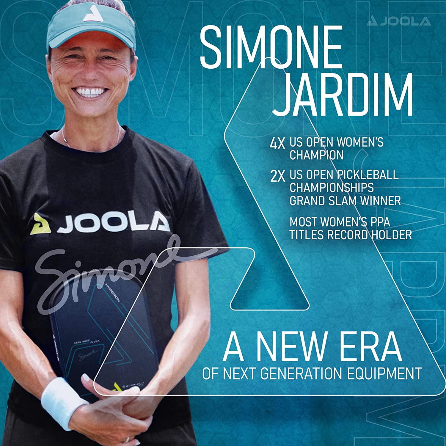 JOOLA Simone Jardim Hyperion CFS 14mm Swift Pickleball Paddle (Black, 16.5 in x 7.5 in) o6gxg