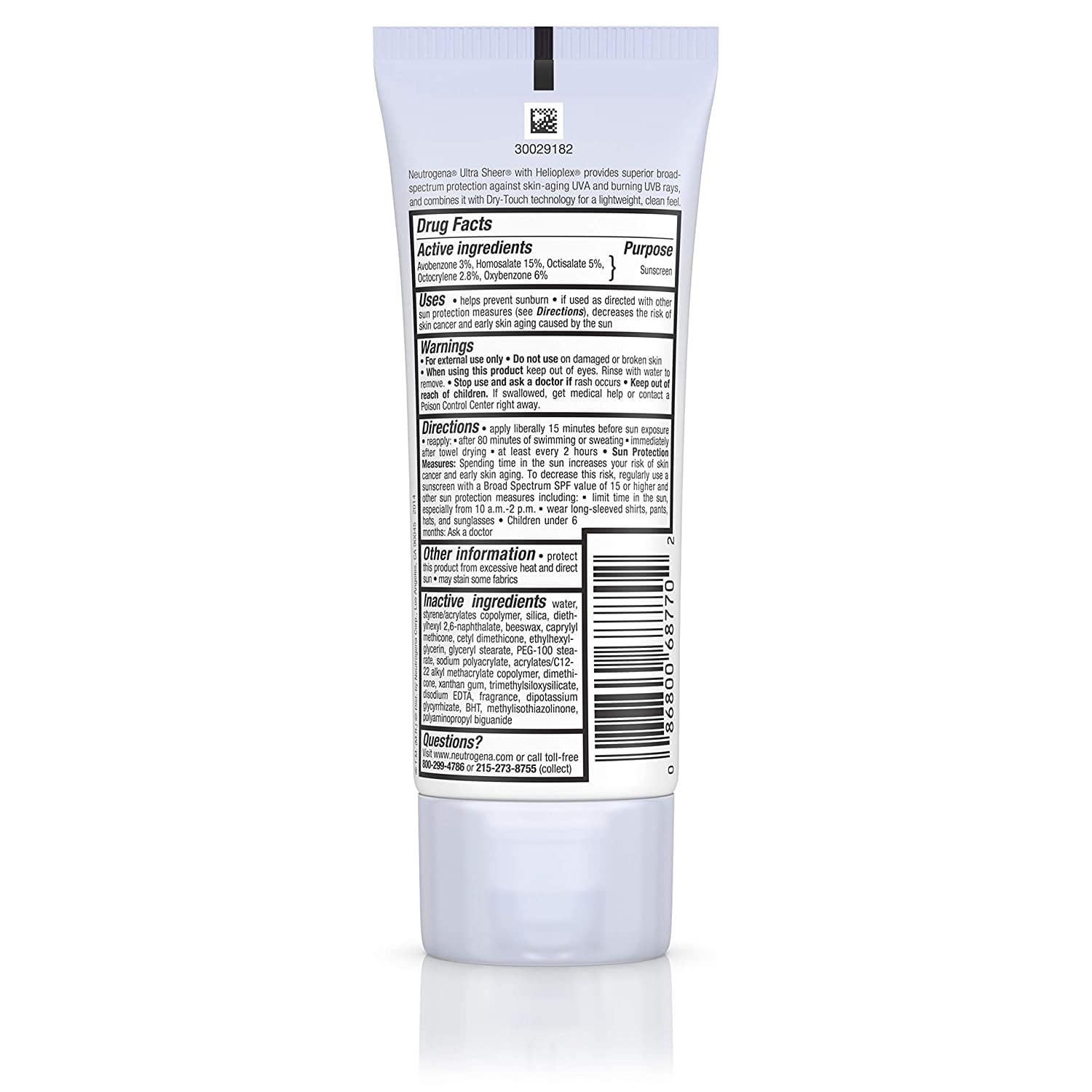 Neutrogena Ultra Sheer Dry-Touch Sunscreen SPF 70 Broad Spectrum Protection (White, 3 oz, 3 Pack) mwhvp