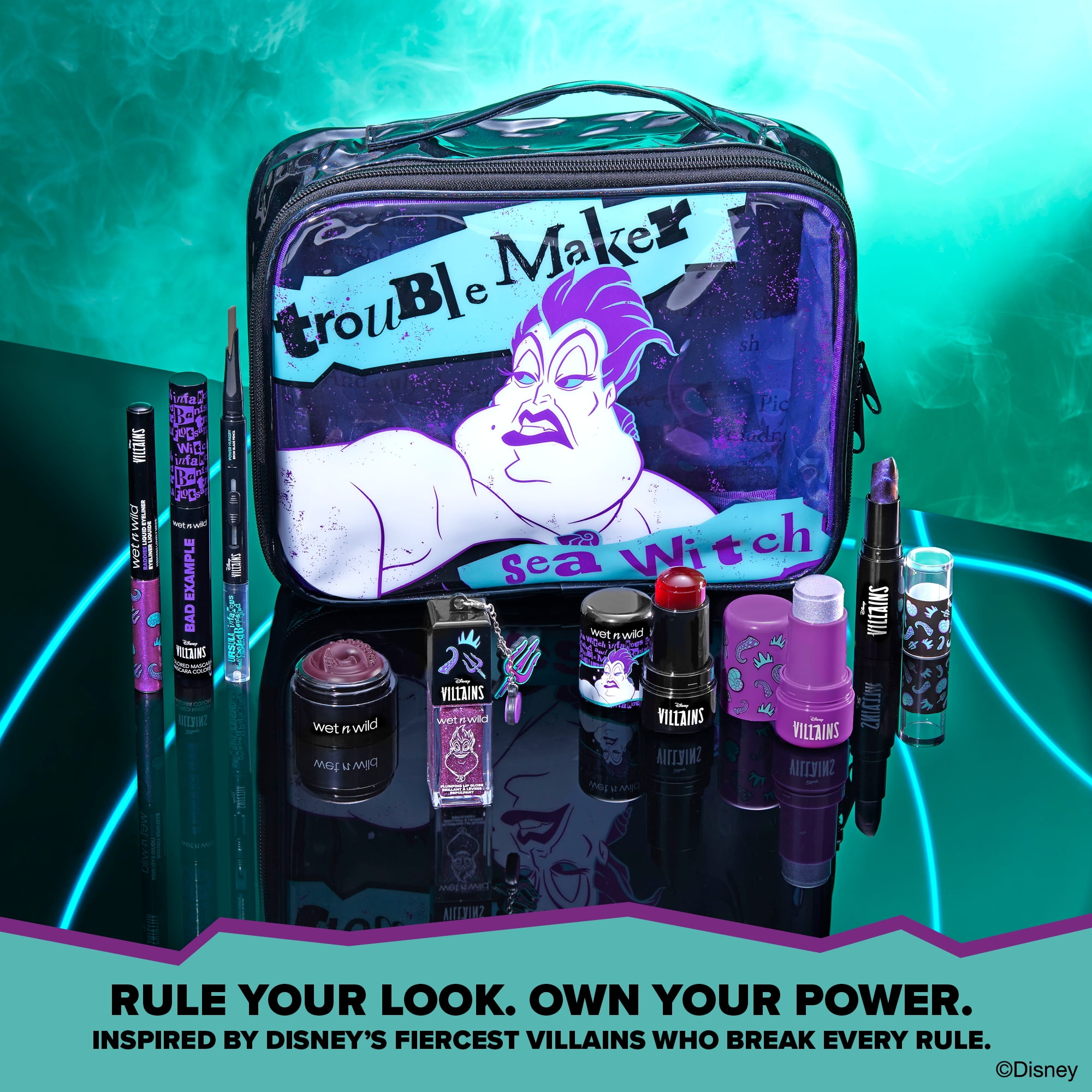 Wet n Wild Disney Villains Ursula Makeup Bag (Blue, 1 ct) 7nqfd