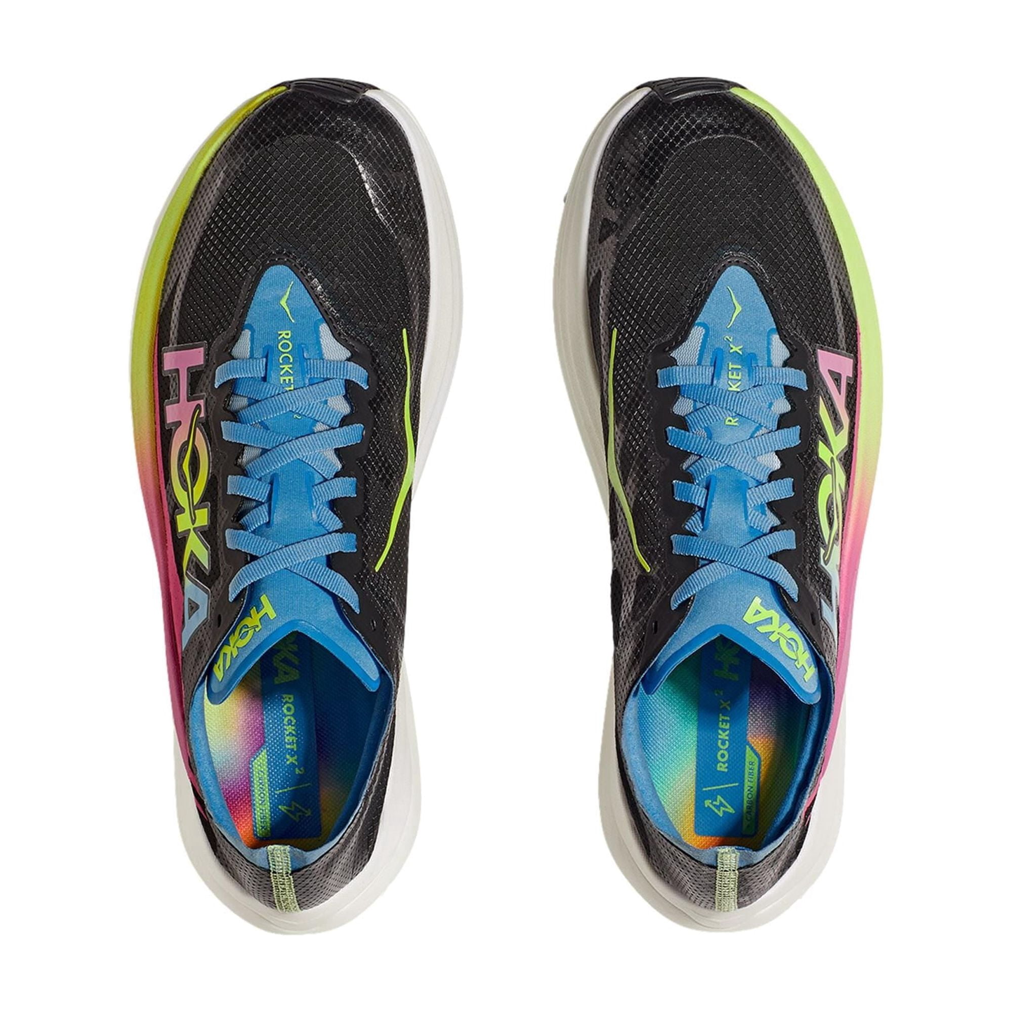 Hoka Rocket X 2 Men's Performance Running Shoes (Black/Multi, 8.5) xi3s1