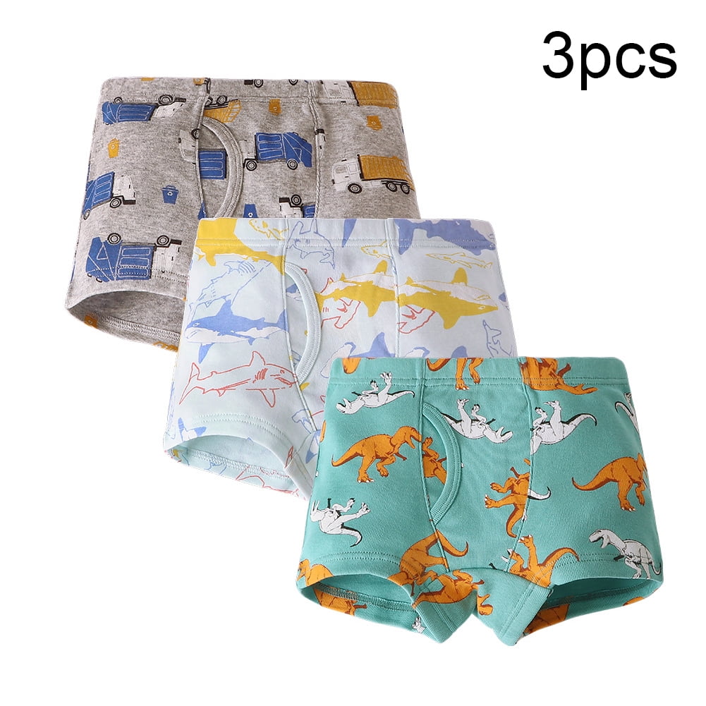 Esaierr Boys Dinosaur Boxer Briefs Soft Cotton Underwear (Multi-Pack, 3-8 Years) a3k80