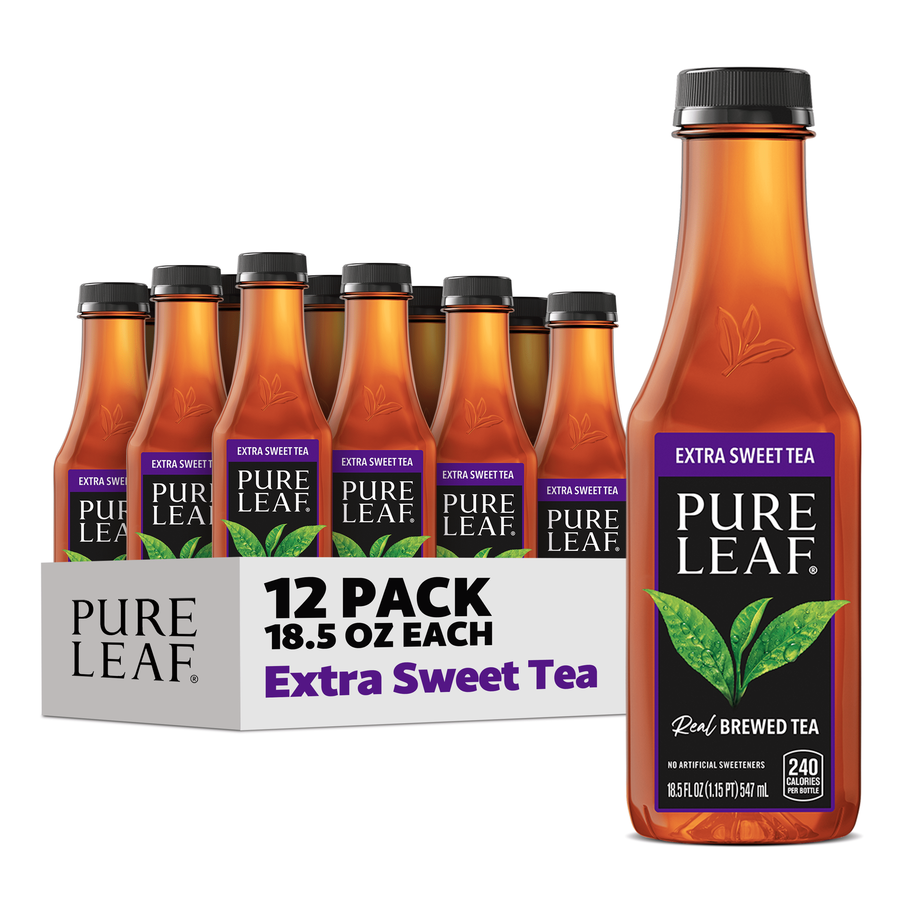Pure Leaf Extra Sweet Real Brewed Black Iced Tea (12 Pack, 18.5 fl oz) 1q2p6