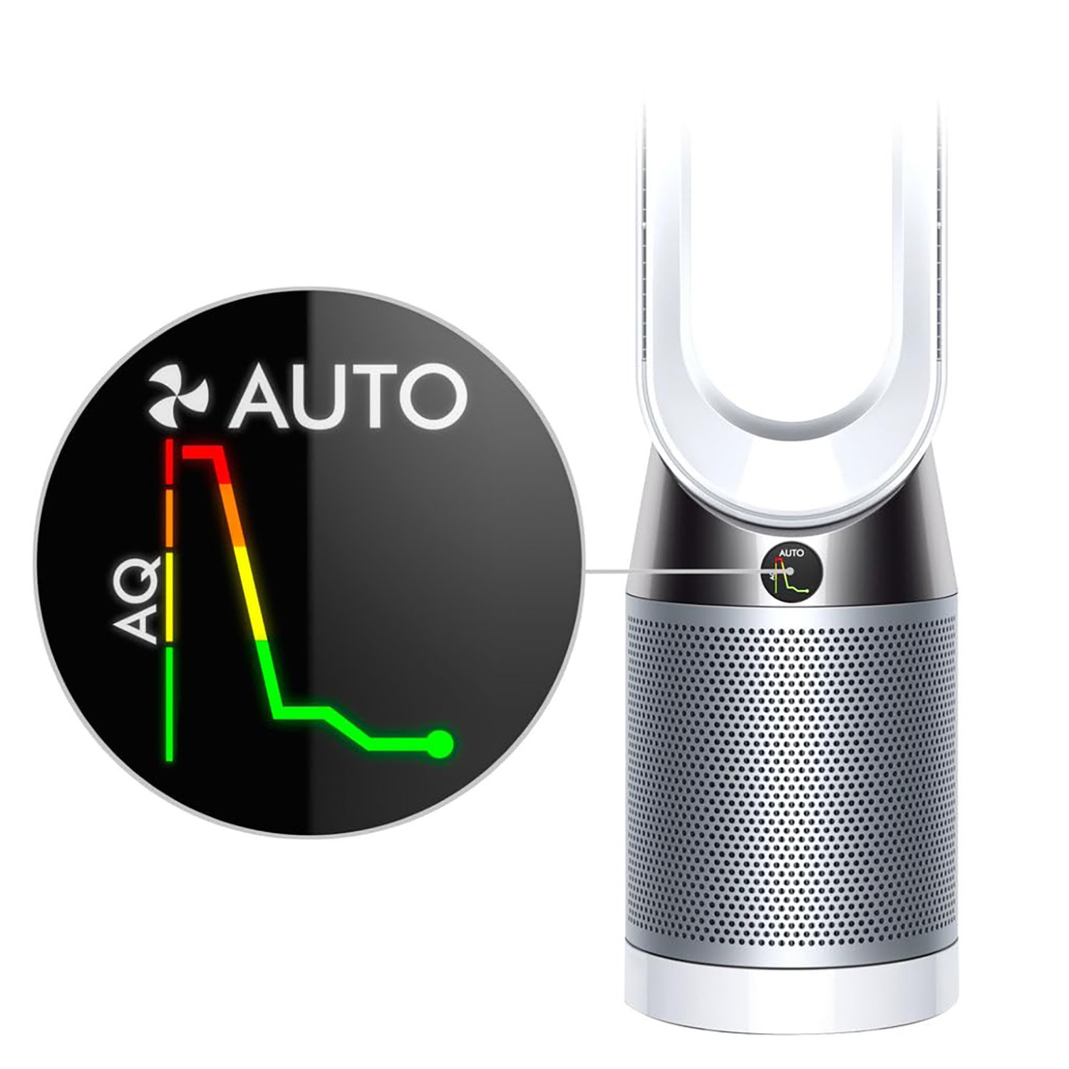 Dyson Pure Cool Tower Air Purifier and Fan (White/Silver, 41.5 in) 3ybva