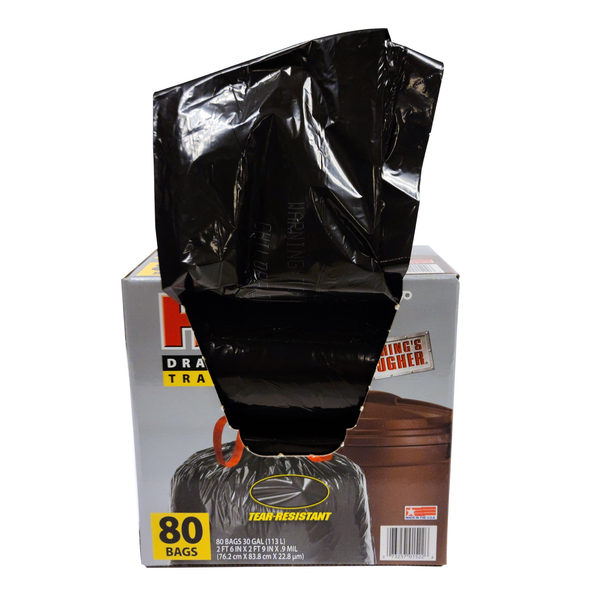 Husky Large Trash Bags (Black, 30 Gallon, 80 Count) zre9v