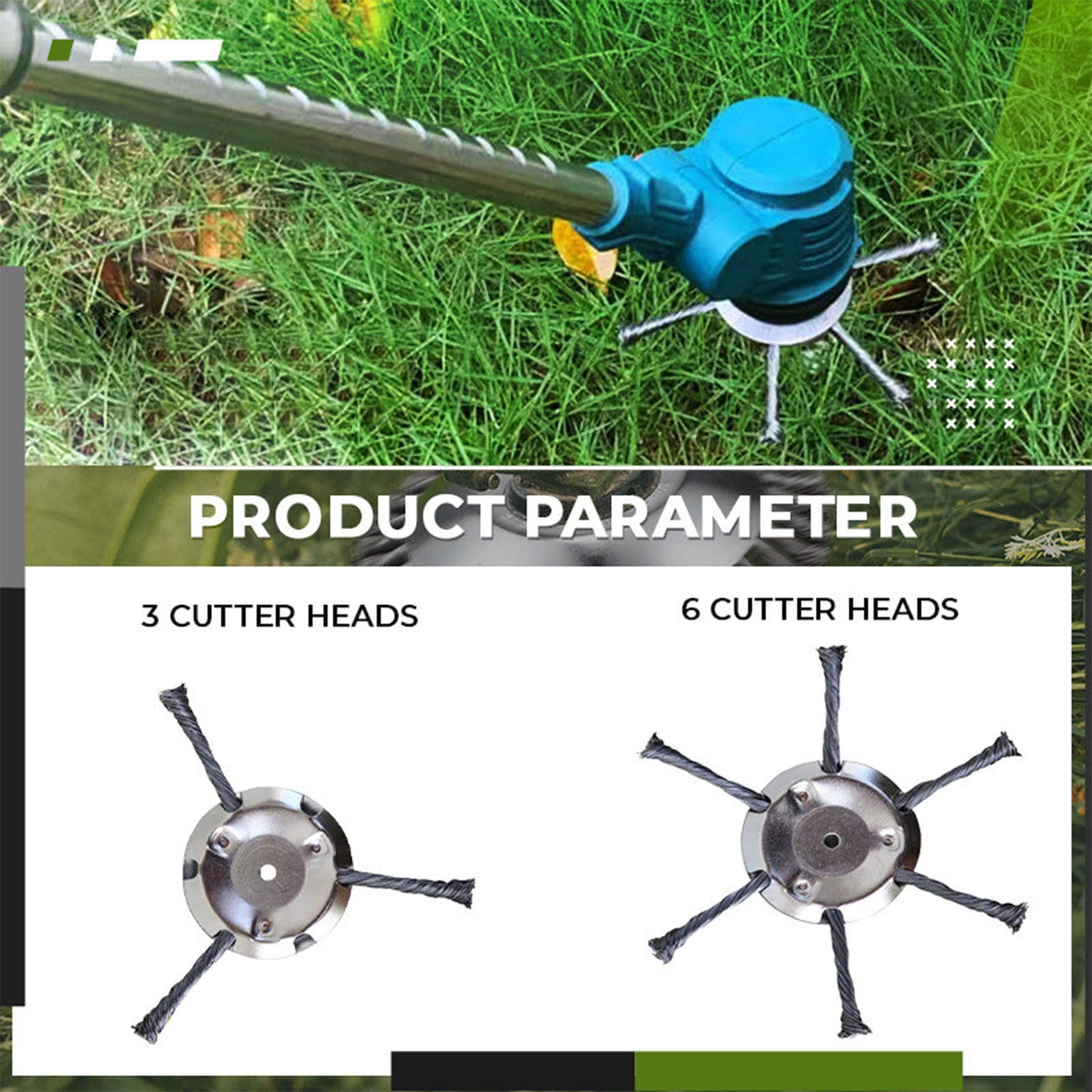 CSSAD Universal Steel Wire Trimmer Head for Lawn Mowers and Weed Wackers (Silver, 6 in) i3diz - Image 4