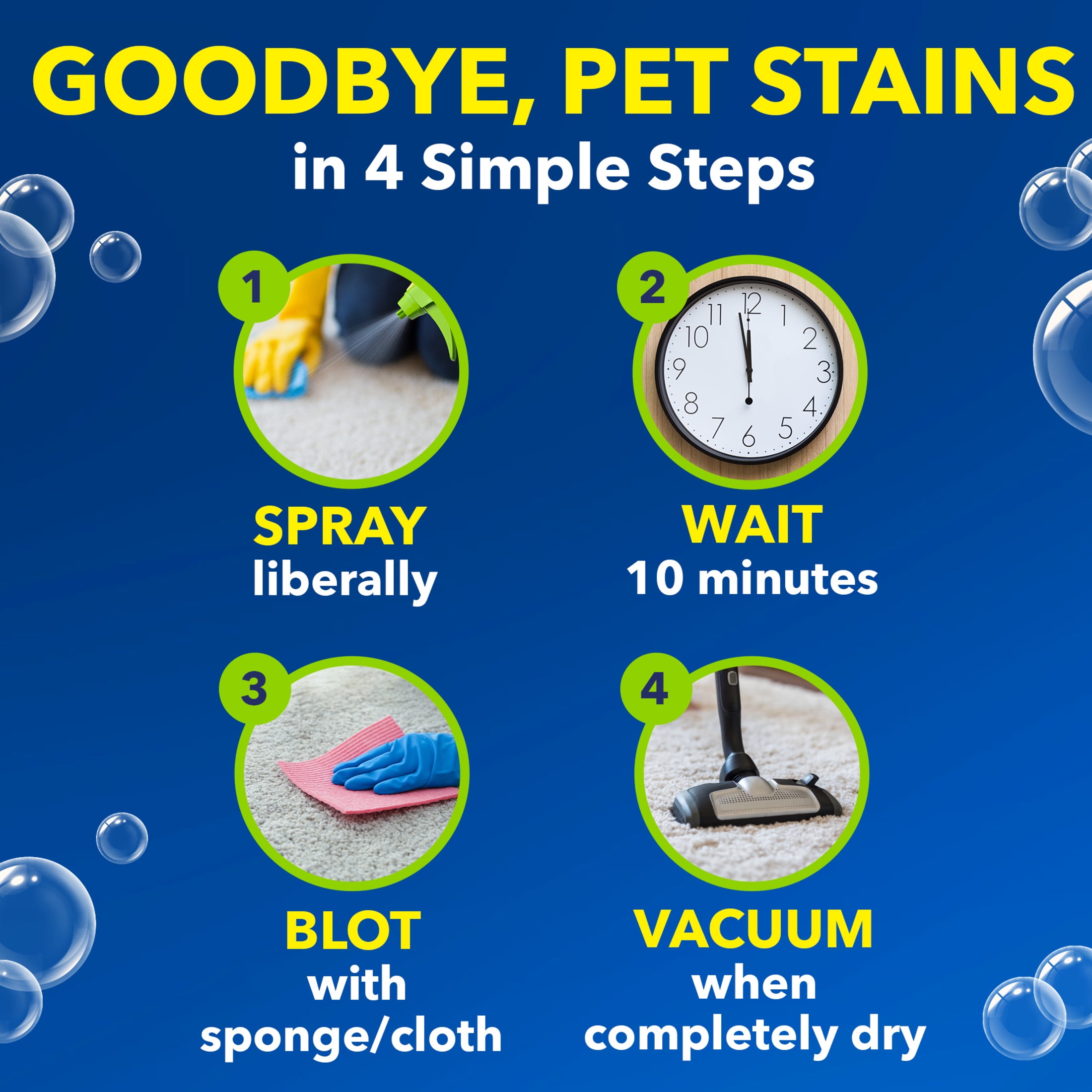 OxiClean Carpet and Rug Pet Stain and Odor Remover, Professional Strength Cleaning Solution (24 fl oz) ys7lf