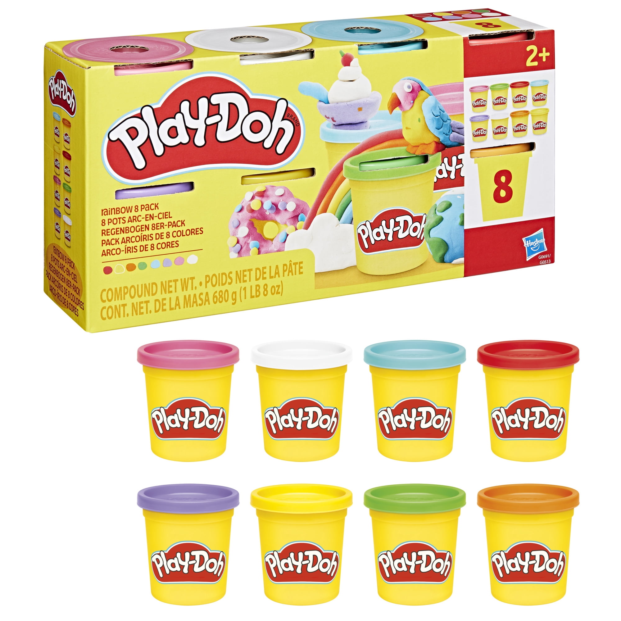 Play-Doh Modeling Compound Rainbow Pack (Assorted Colors, 8 Pack of 3 oz) p7ukx