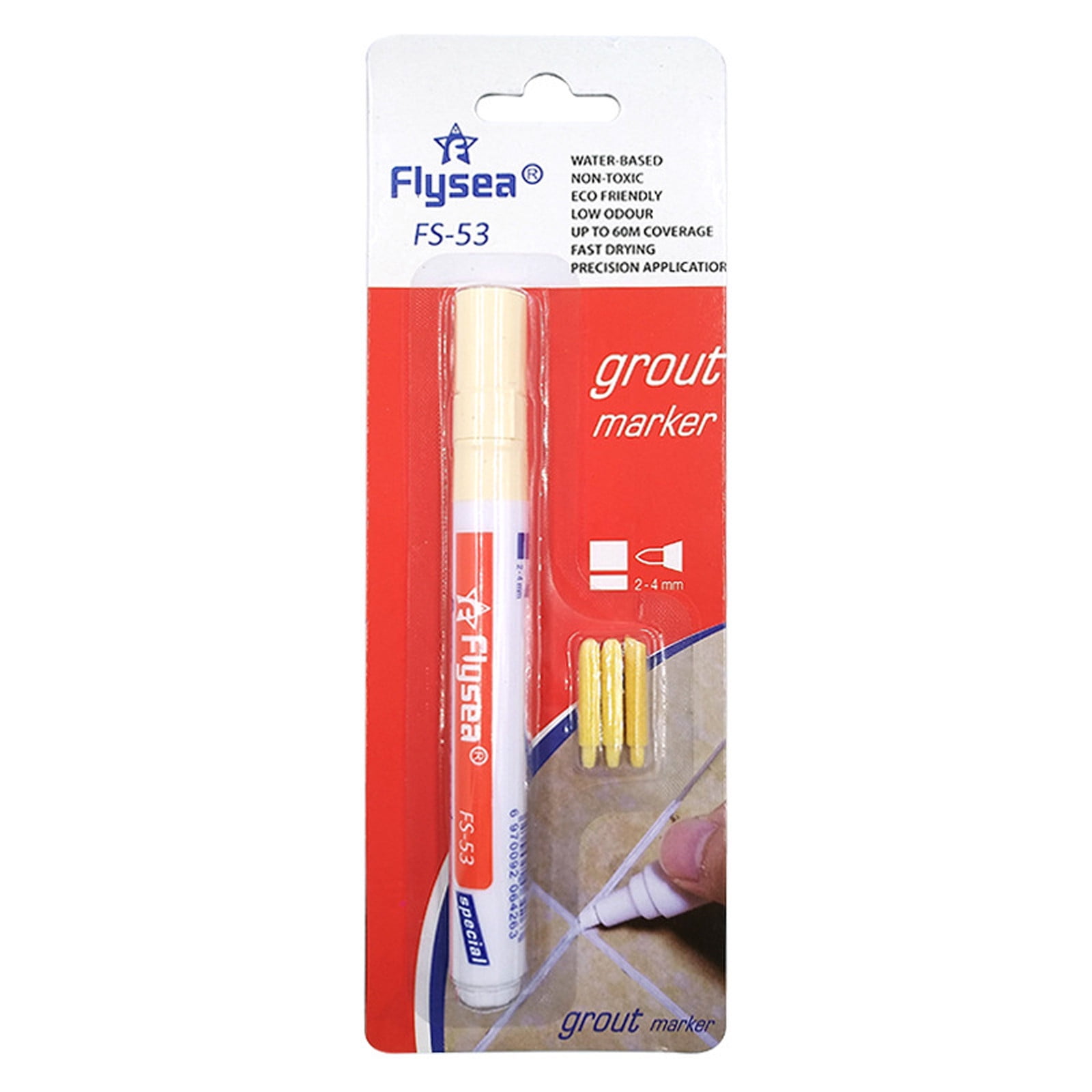 Preplabs Grout Restoration Pen, Tile Filler Marker for Surface Repair (Beige, 0.25 fl oz) mub63
