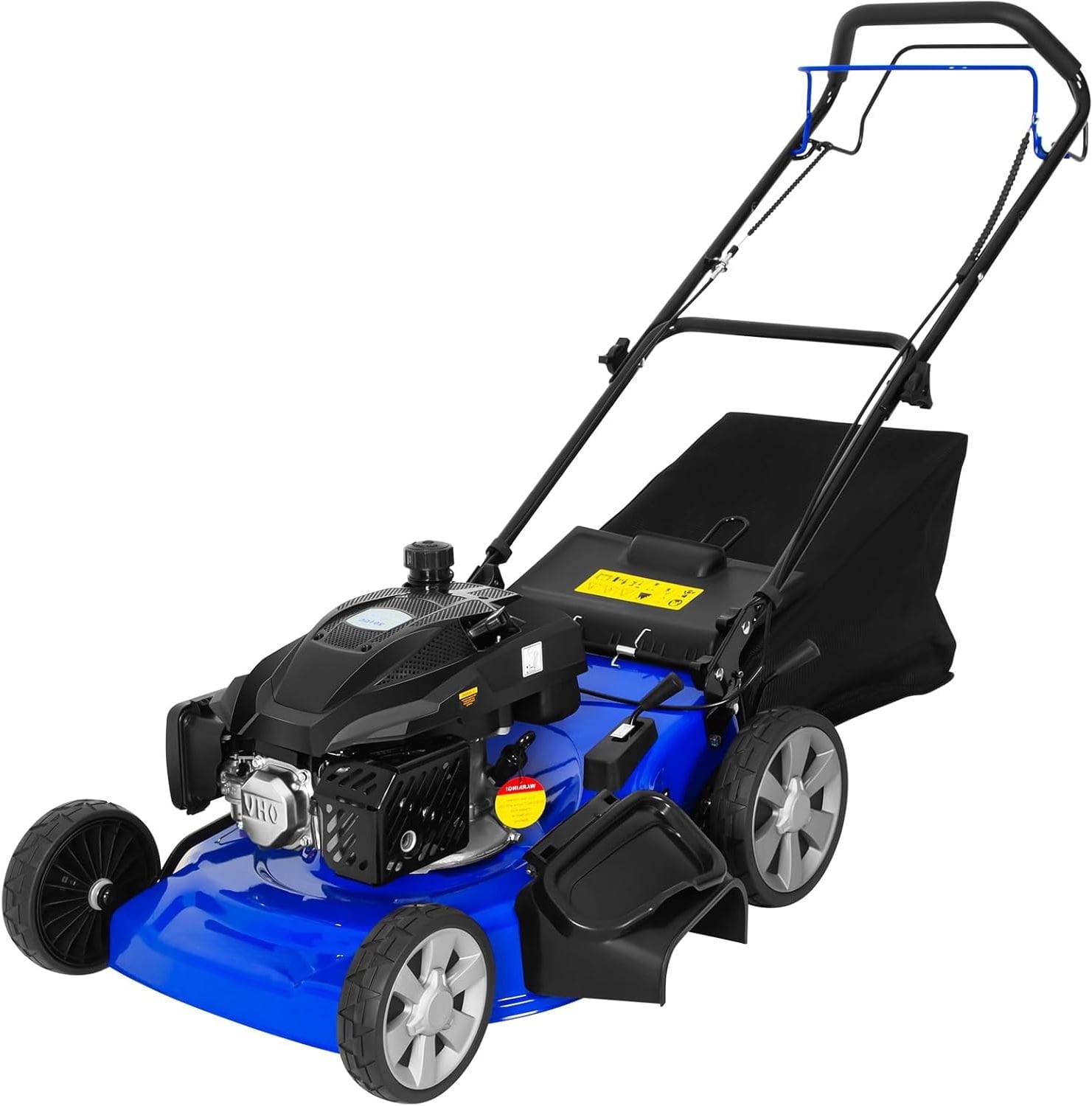Hykolity Self-Propelled Gas Lawn Mower, 201cc 4-Cycle Engine, 3-in-1 Cutting System (Blue, 21 in) 8ekt8