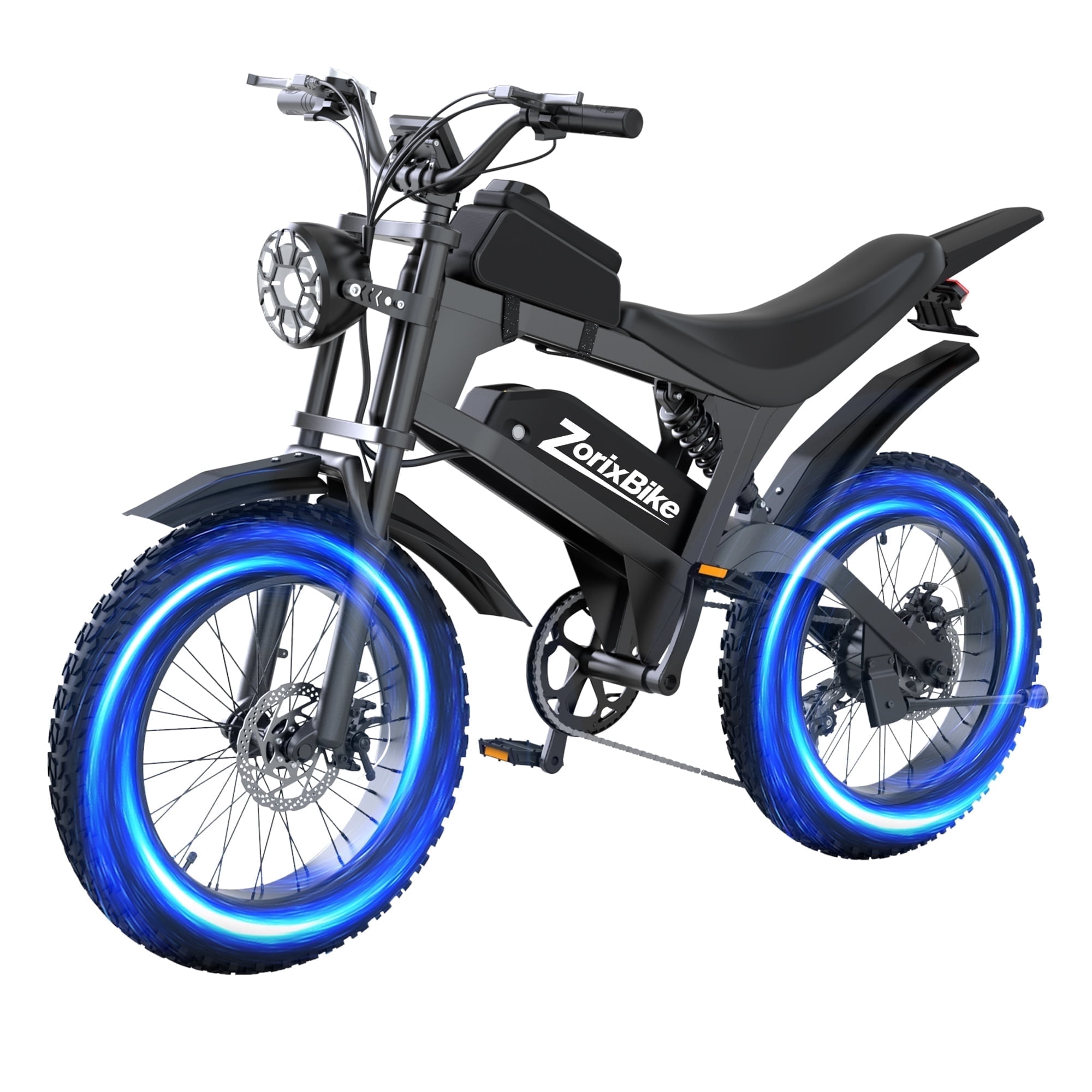 Loonfat R8 Electric Mountain Bike, 1500W Motor, 20 in x 4 in Fat Tire Ebike, 48V UL2849 Certified (Black, One Size) he7mm