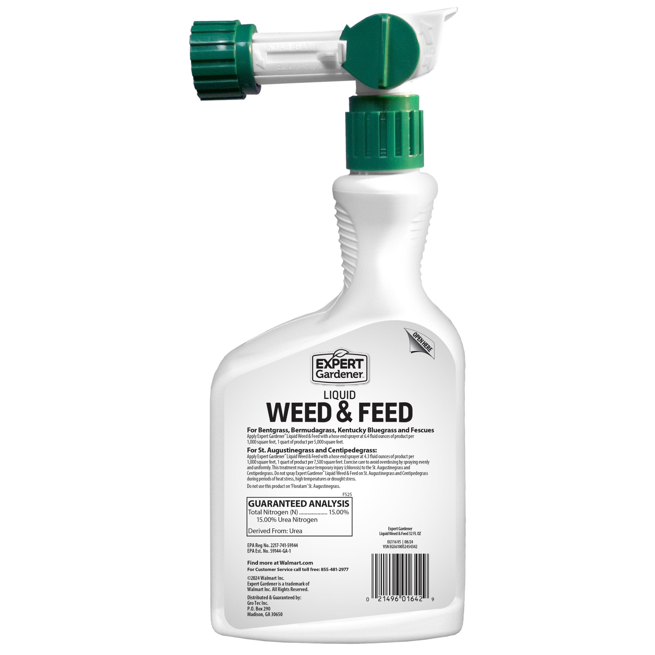 Expert Gardener Weed and Feed Fertilizer Lawn Care Treatment (32 oz) kgowz
