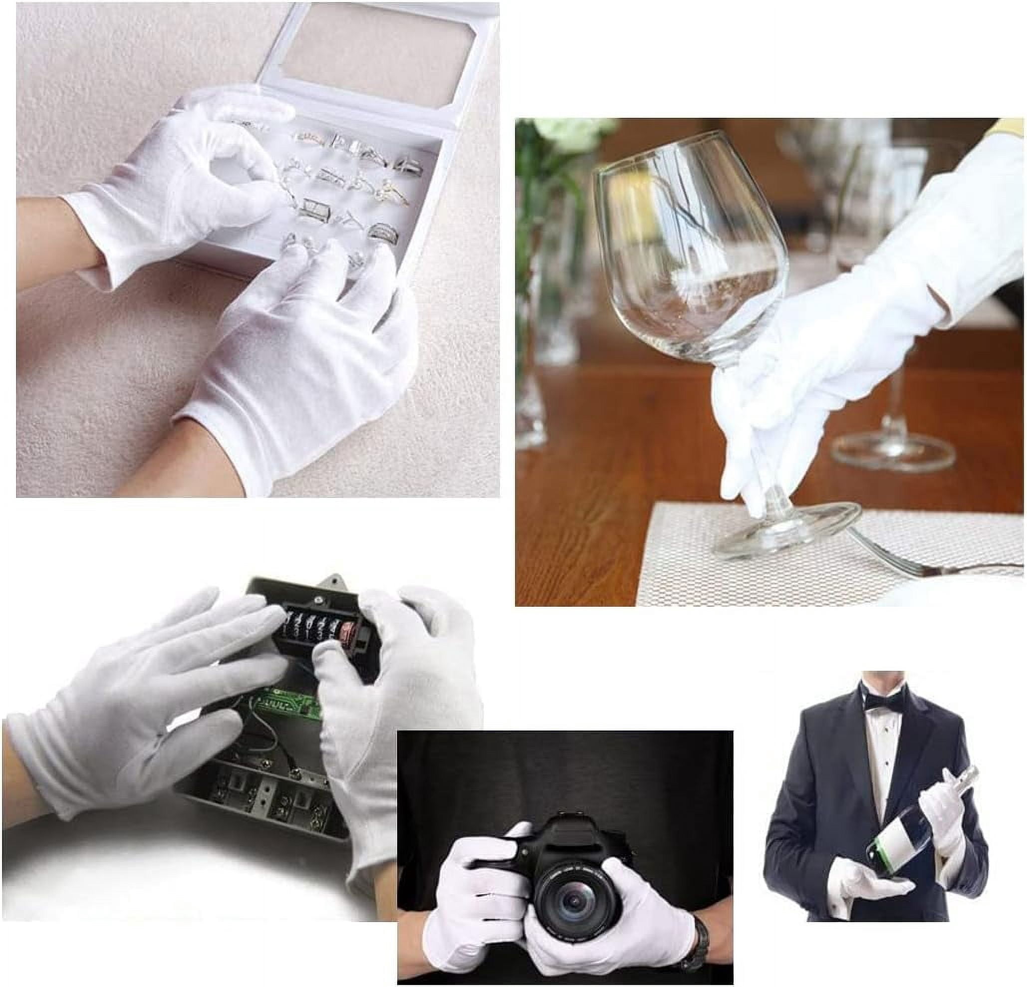 Pedoxline Cotton Gloves for Moisturizing Dry Hands and Eczema Relief (White, 15 Pair Pack) ocmwv