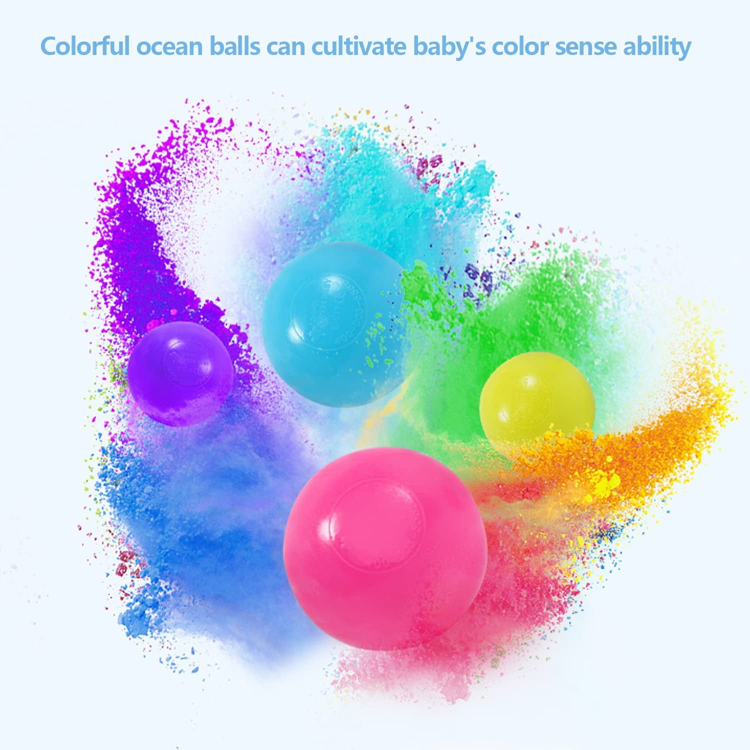 Supbessel Soft Plastic Ball Pit Balls for Kids and Pets (Multi-Color, 200 Count, 2.2 in) vx877